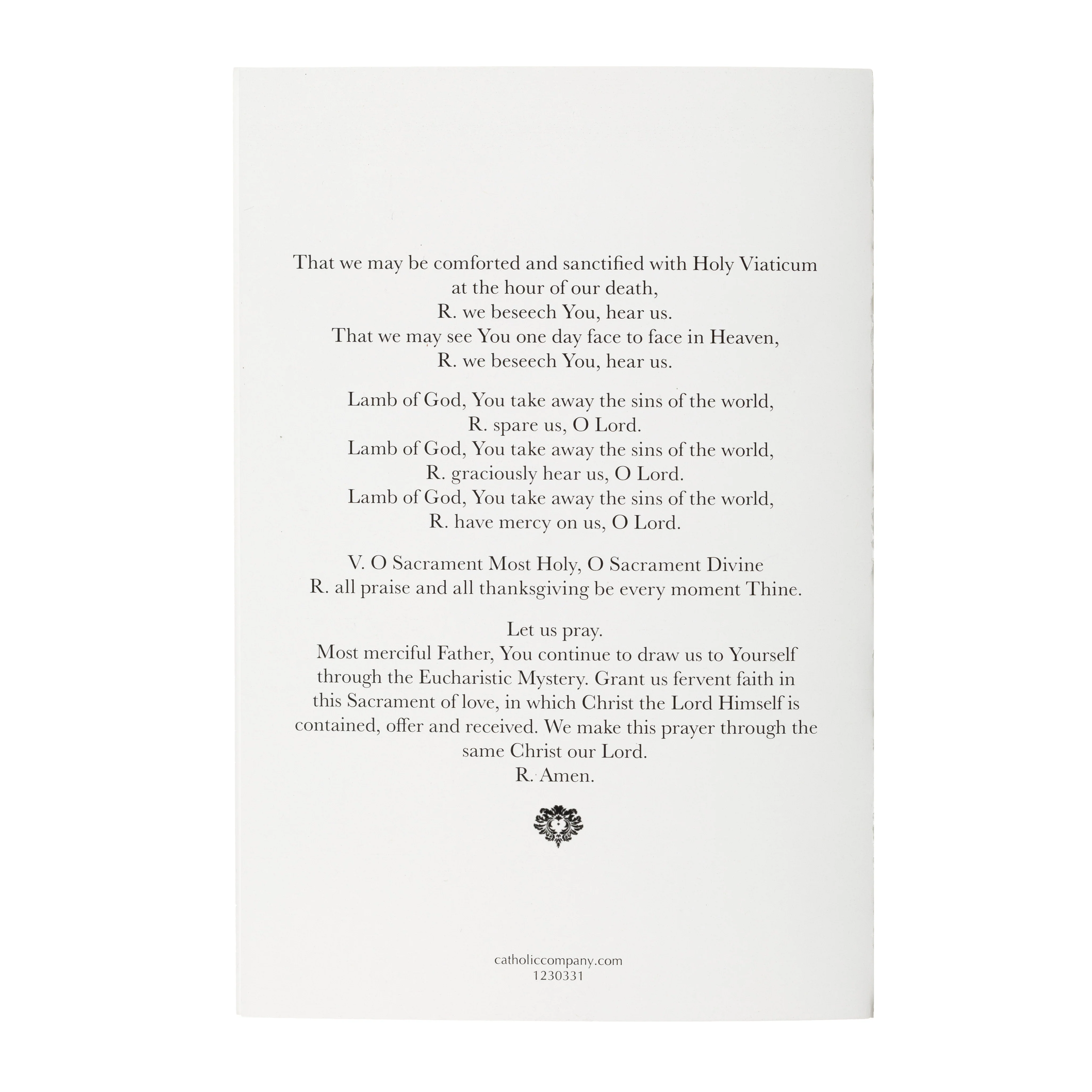 Litany of the Most Blessed Sacrament Folded Prayer Card - Pack of 50 - Image 5