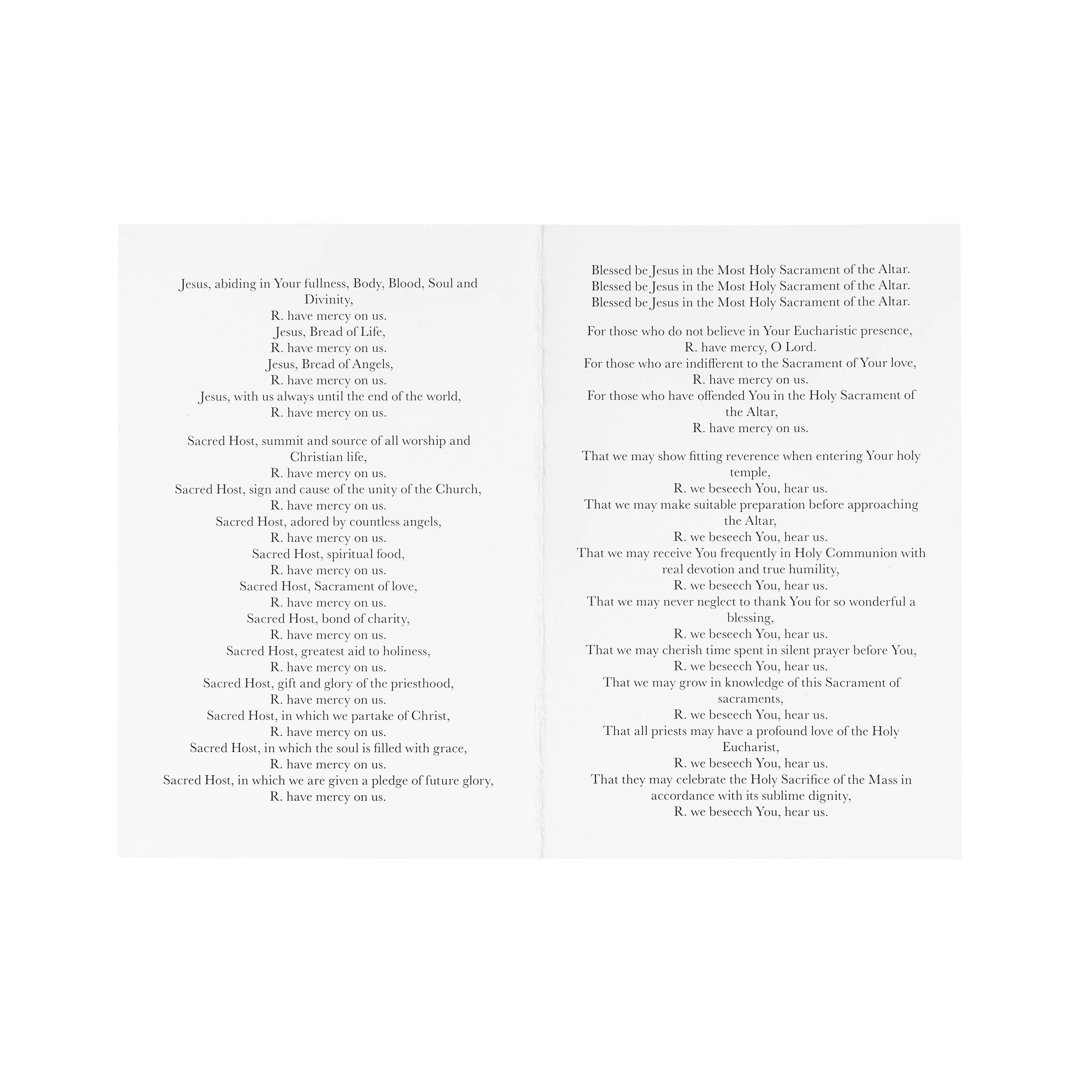 Litany of the Most Blessed Sacrament Folded Prayer Card - Pack of 50 - Image 6