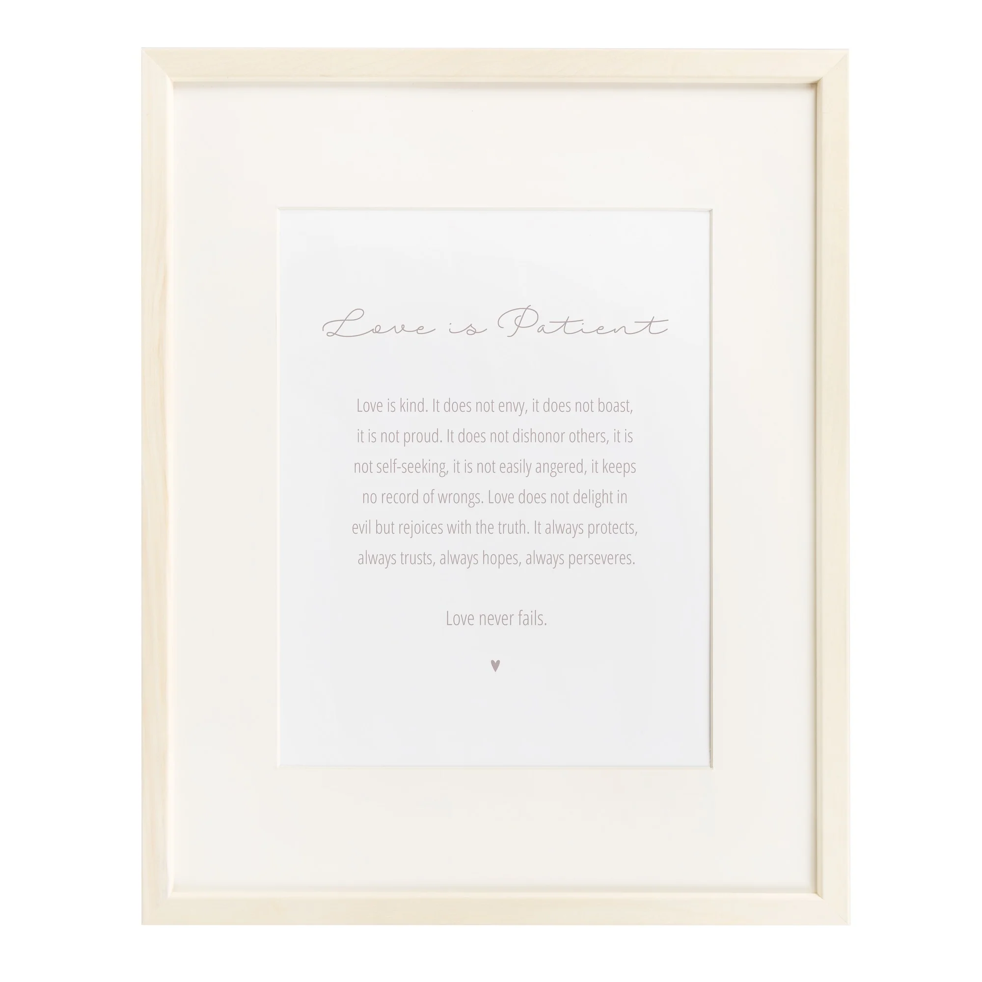 Love Is Patient Natural Wood Frame - Image 4