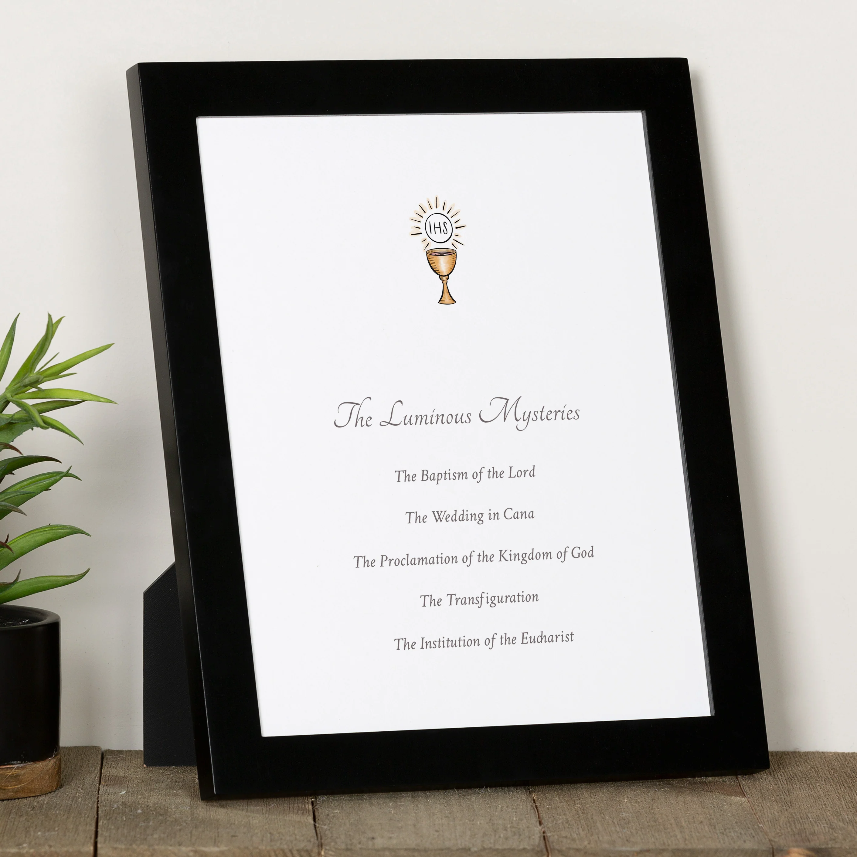 Luminous Mysteries Black Framed Print