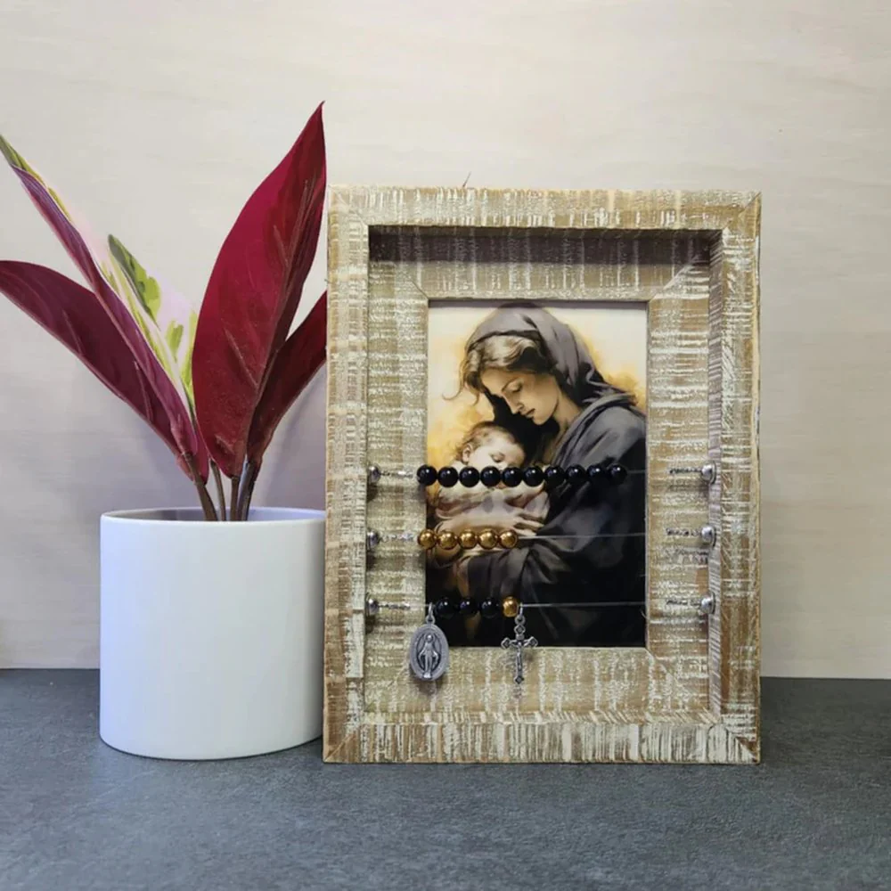 Madonna & Child Framed Print Abacus Rosary