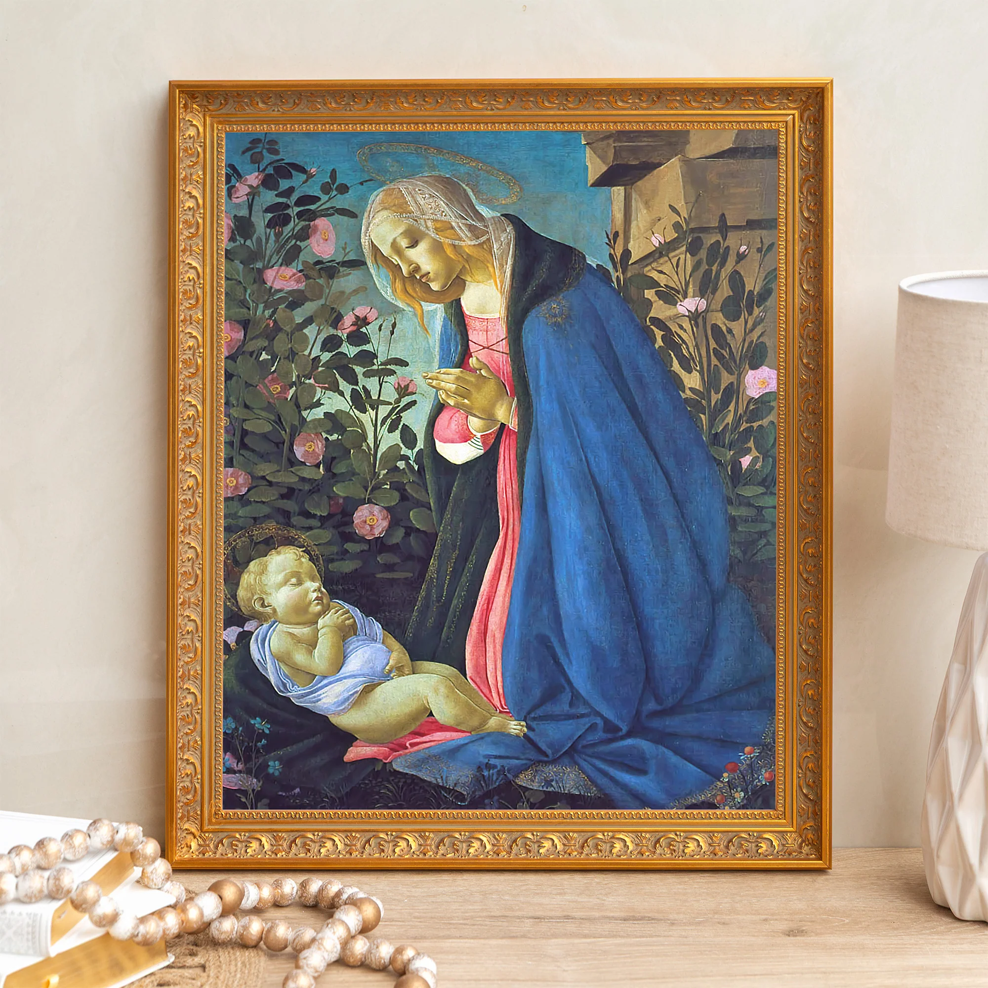 Madonna & the Sleeping Christ Child Framed Canvas - Sacred Signature Collection