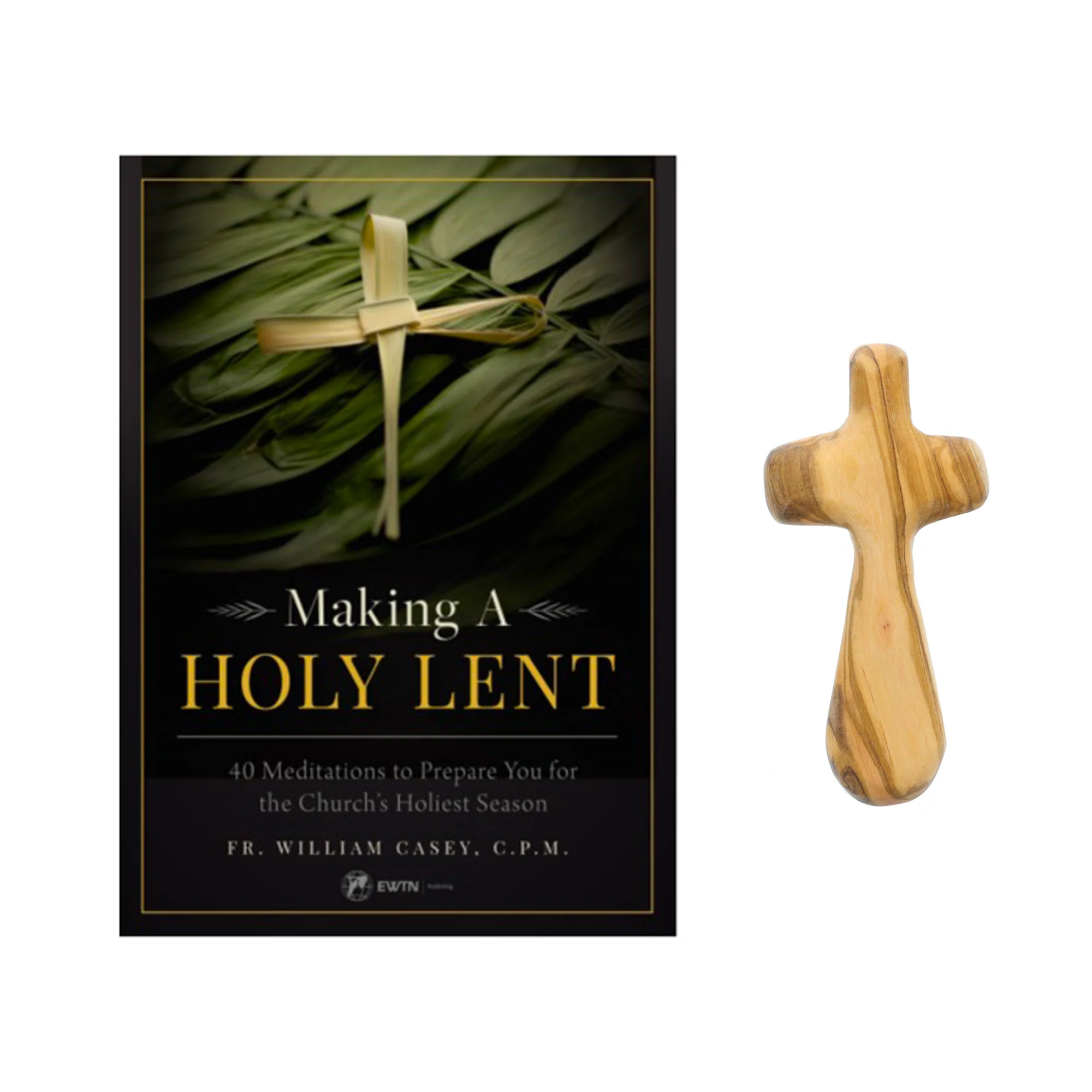 Making a Holy Lent & Olive Wood Pocket Palm Cross (Gift Set) - Image 2