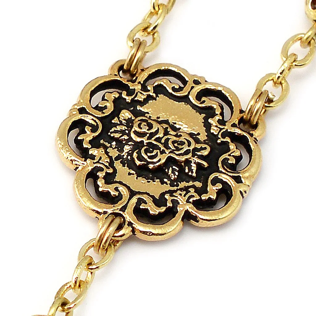 Mary Love Rosary - Gold Plated - Image 4