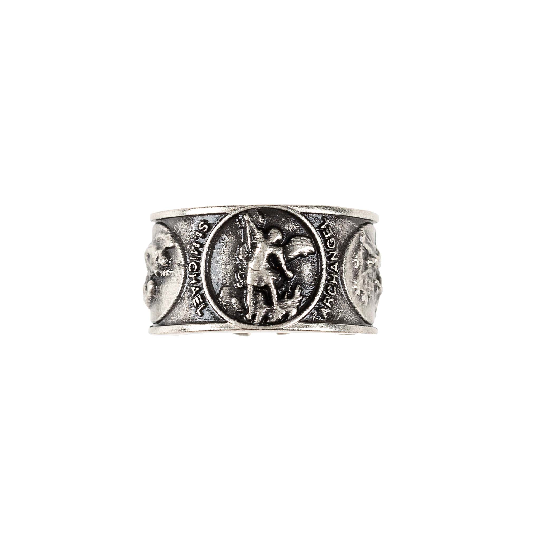 Men's Stamped St. Michael Ring - Image 3