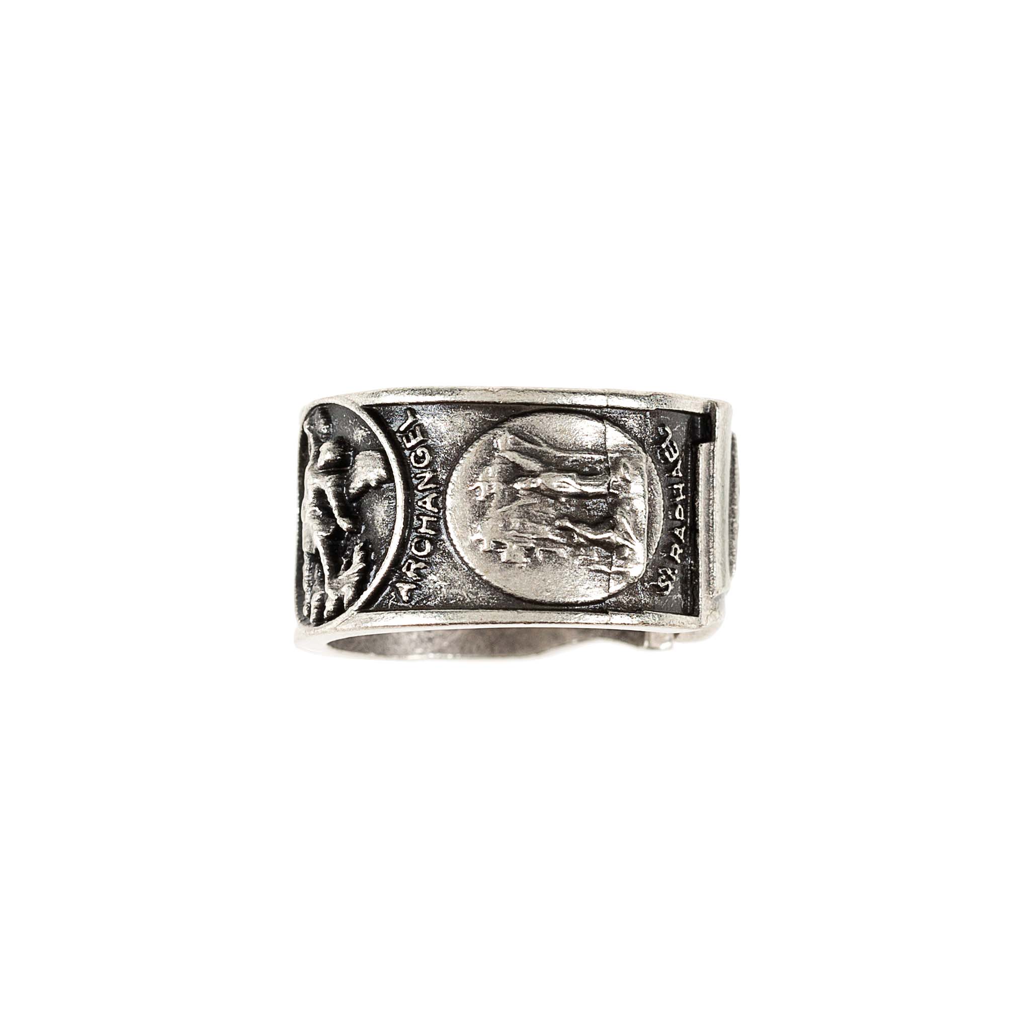 Men's Stamped St. Michael Ring - Image 5