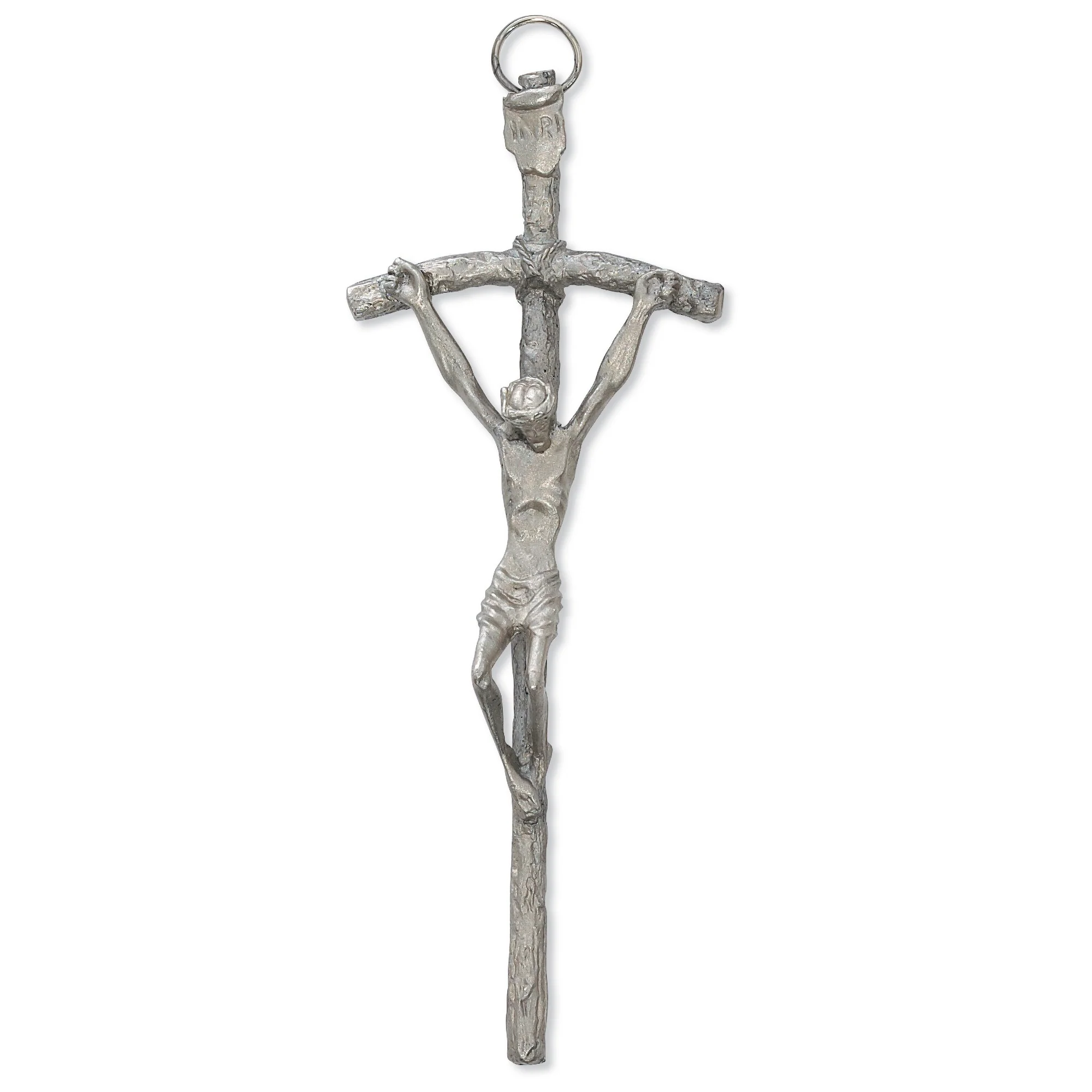 Metal Papal Crucifix - 5 inch