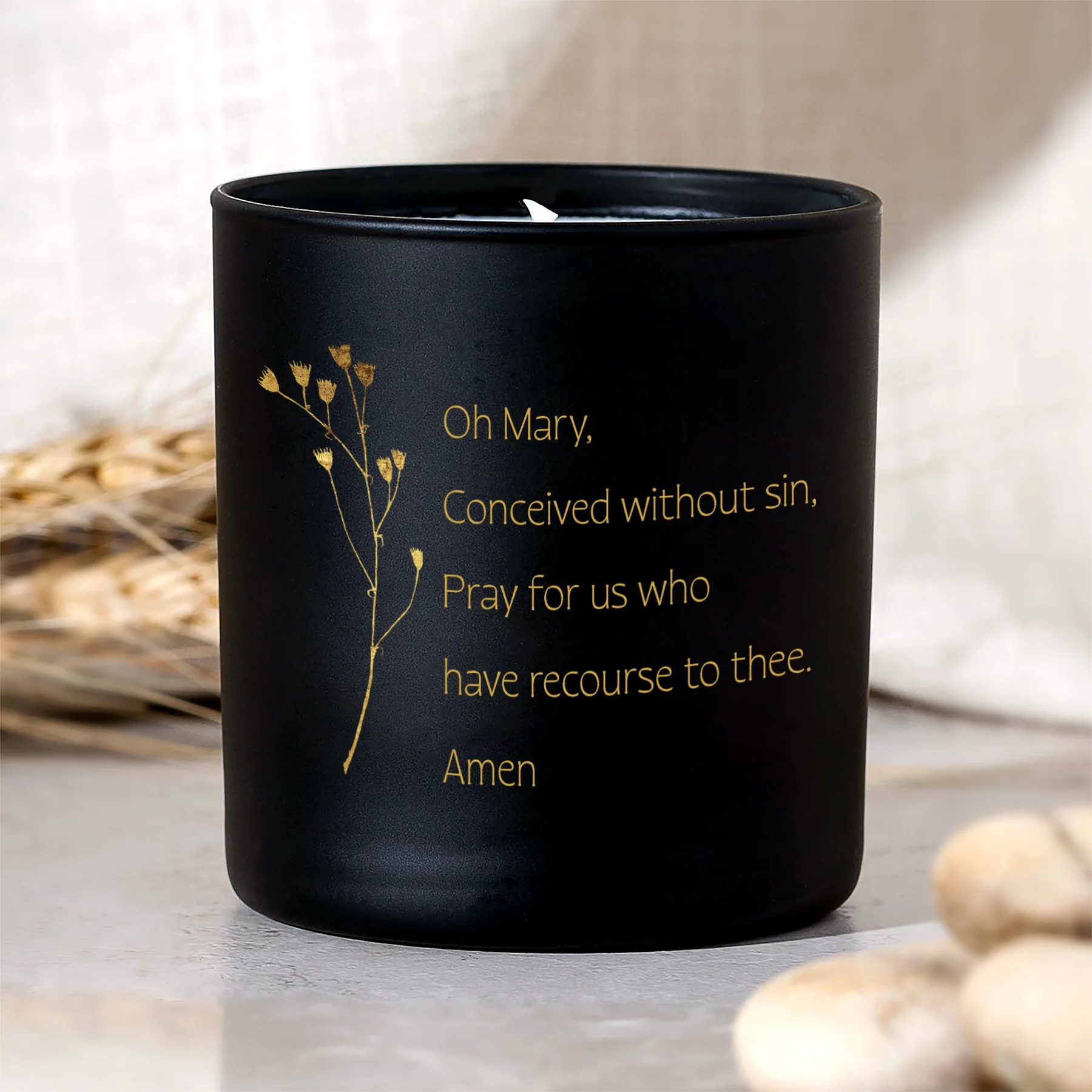 Miraculous Medal Botanical Prayer Candle
