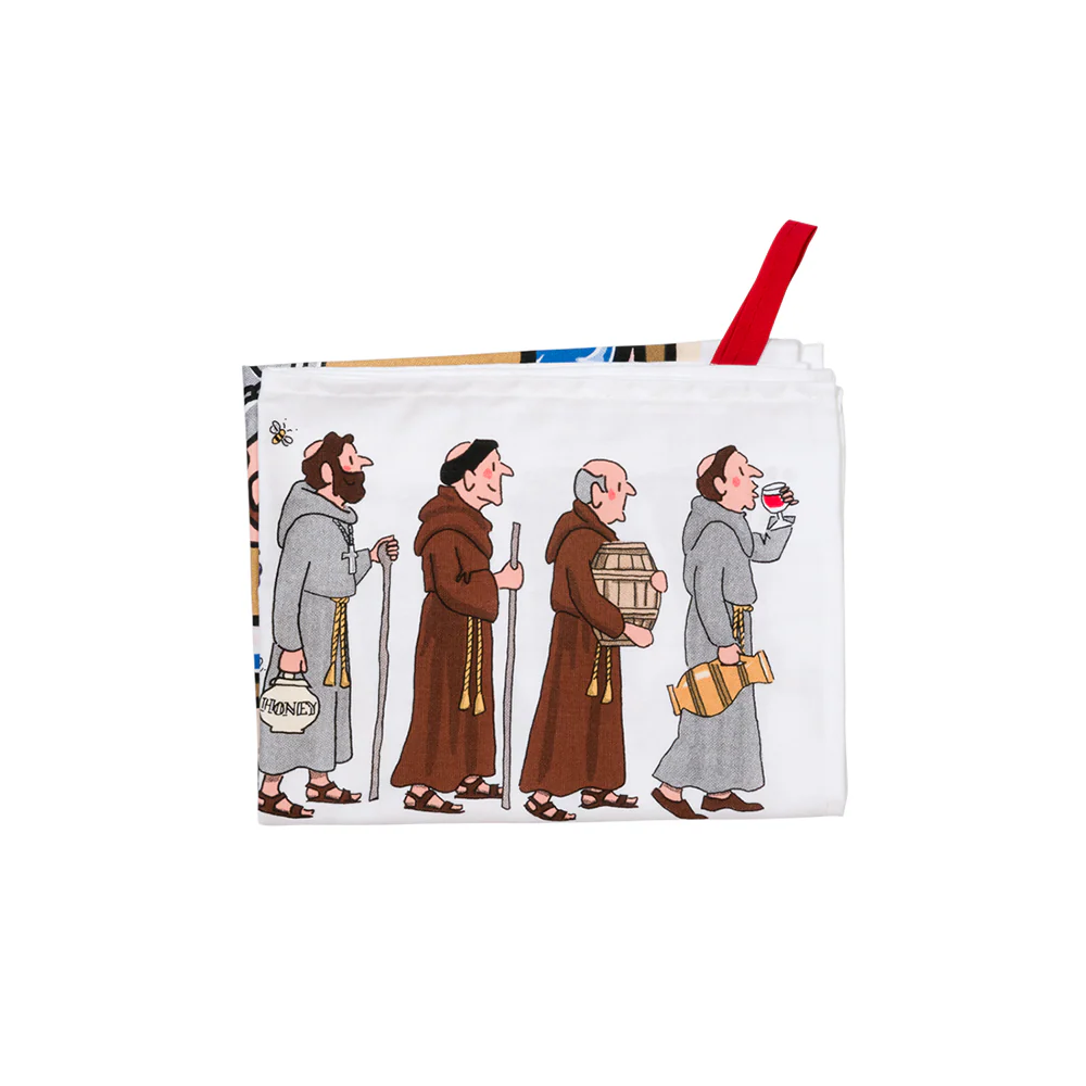 Monks Procession Cotton Tea Towel - Image 2