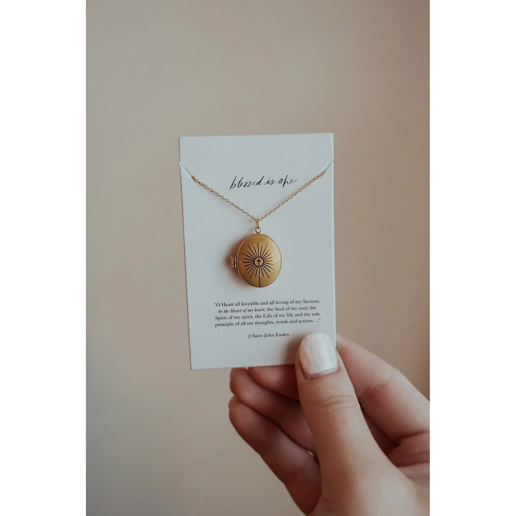 Monstrance Gold Locket Necklace - Image 7