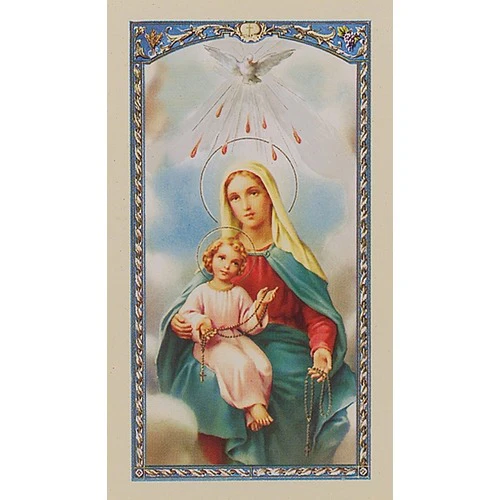 Mother Mary with Child Jesus My Rosary Prayer Card