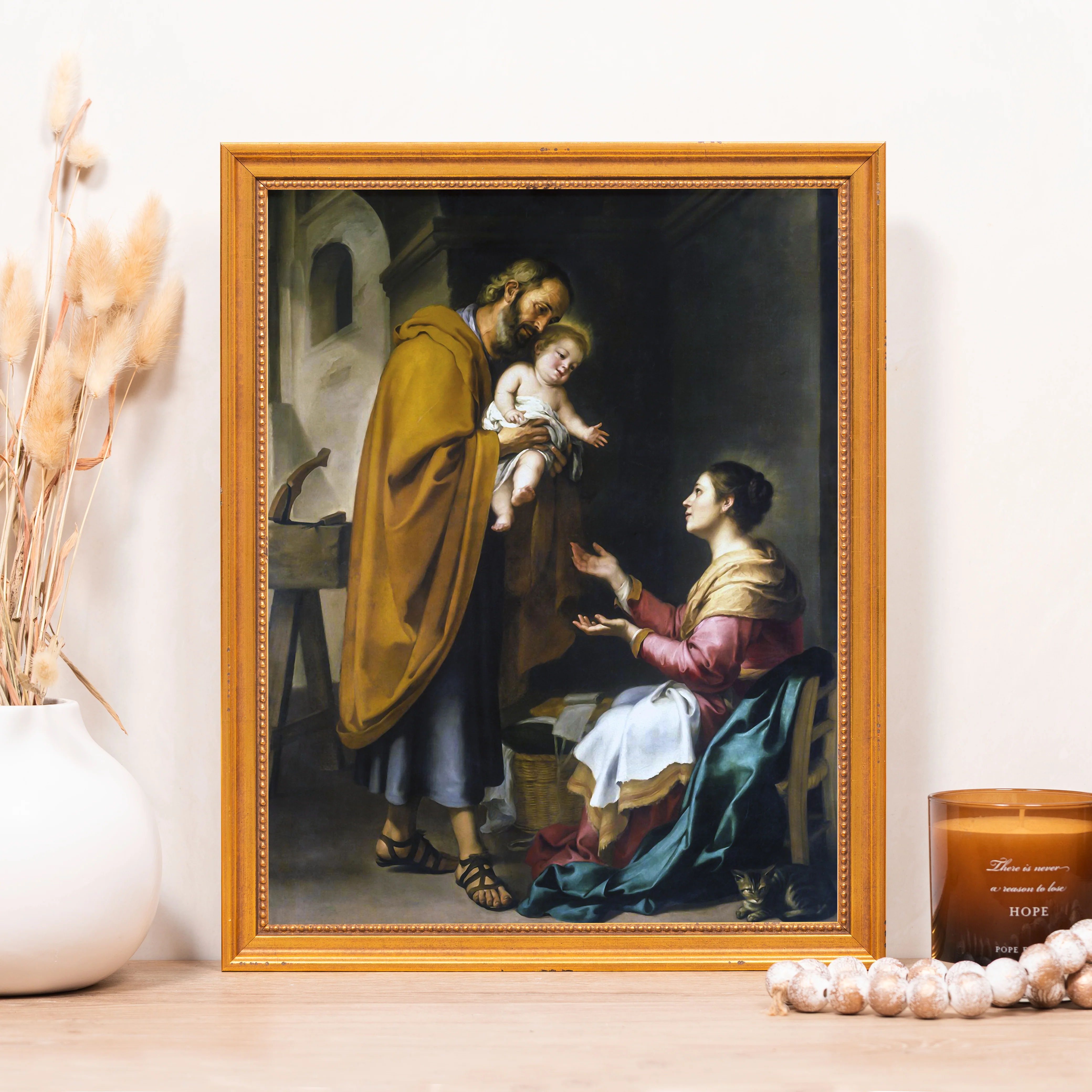 Murillo's Holy Family Framed Canvas - Sacred Classics Collection - Image 5