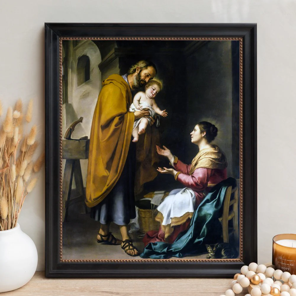 Murillo's Holy Family Framed Canvas - Sacred Signature Collection - Image 12