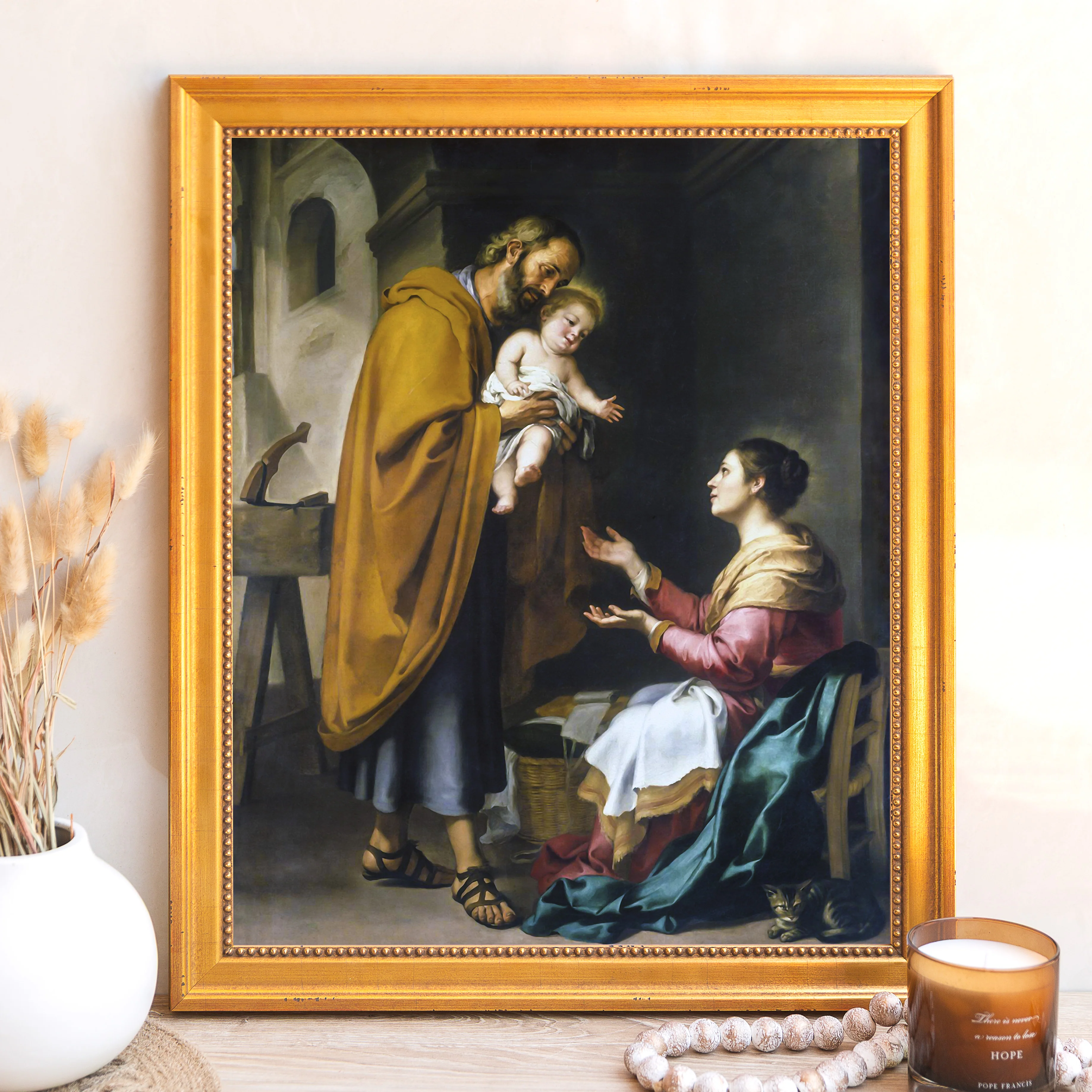 Murillo's Holy Family Framed Canvas - Sacred Signature Collection - Image 3