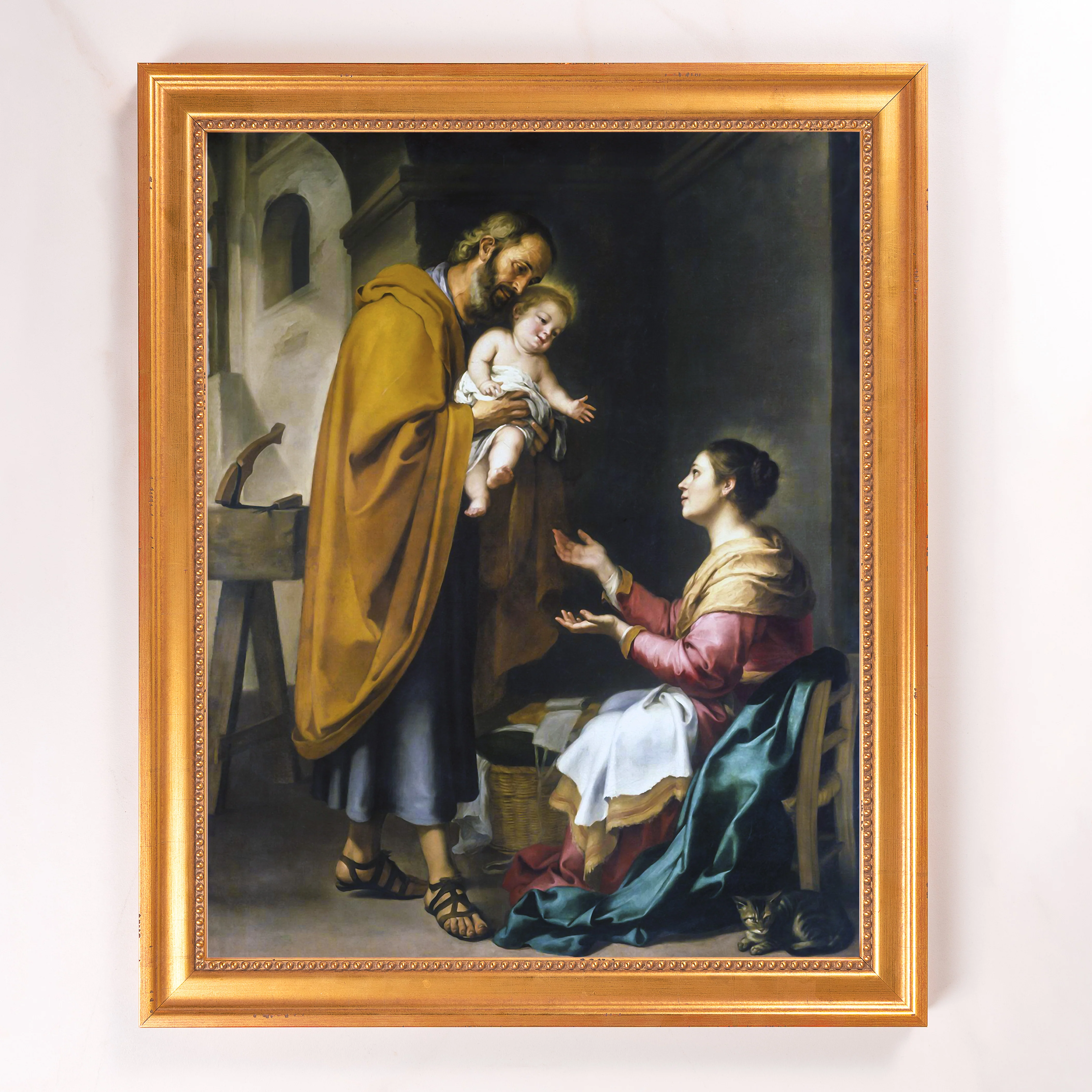 Murillo's Holy Family Framed Canvas - Sacred Signature Collection - Image 4