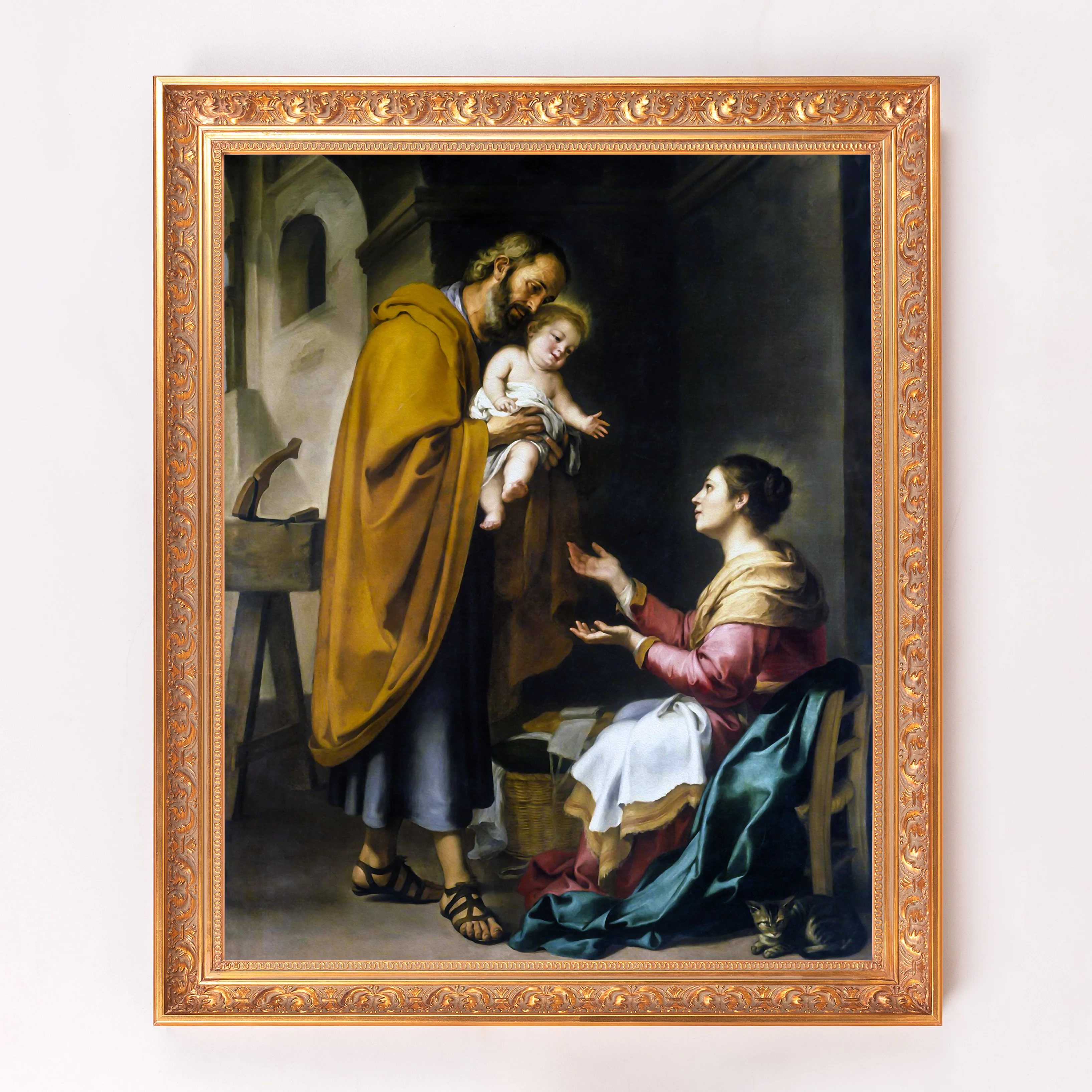 Murillo's Holy Family Framed Canvas - Sacred Signature Collection - Image 7