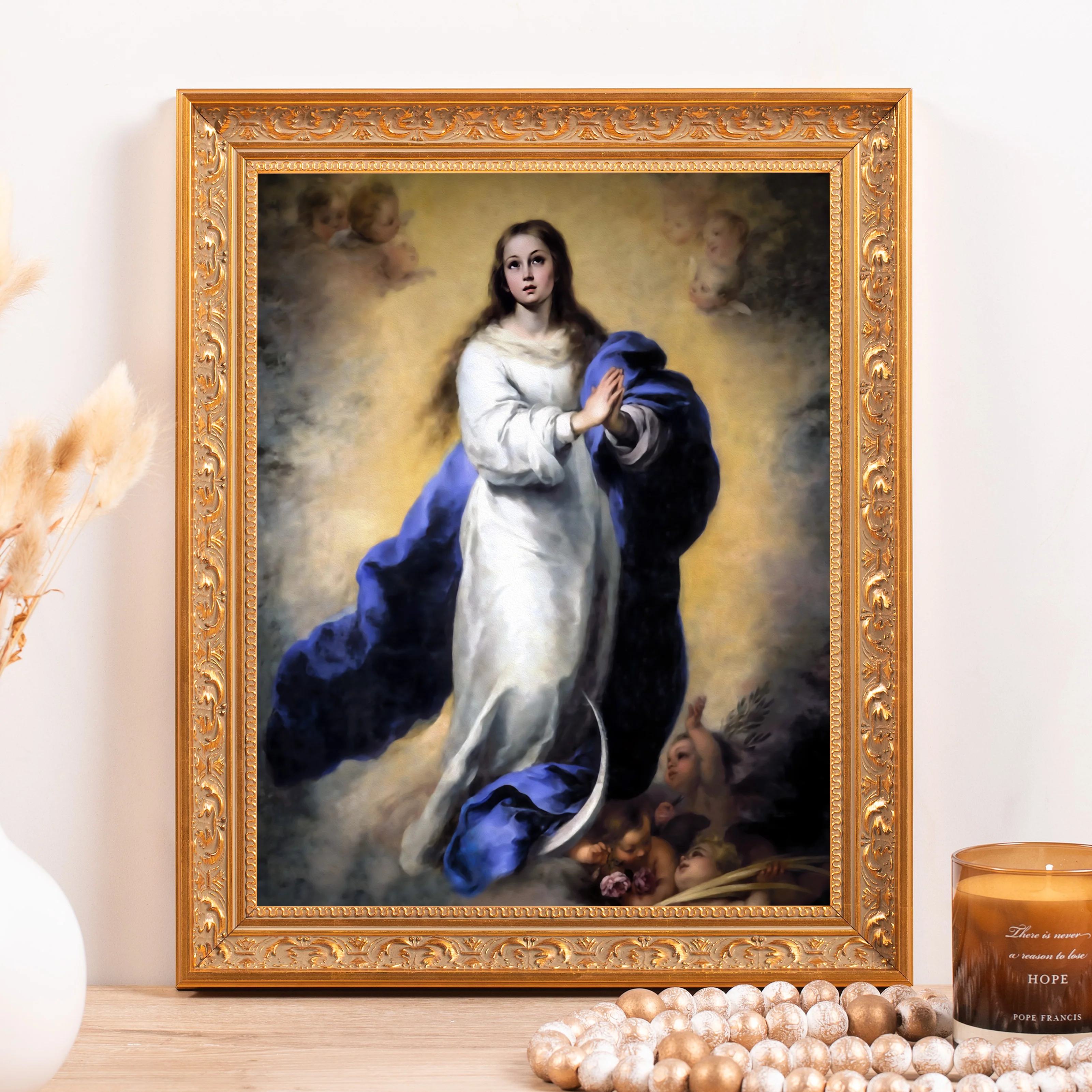 Murillo's Immaculate Conception Framed Canvas - Sacred Classics Collection