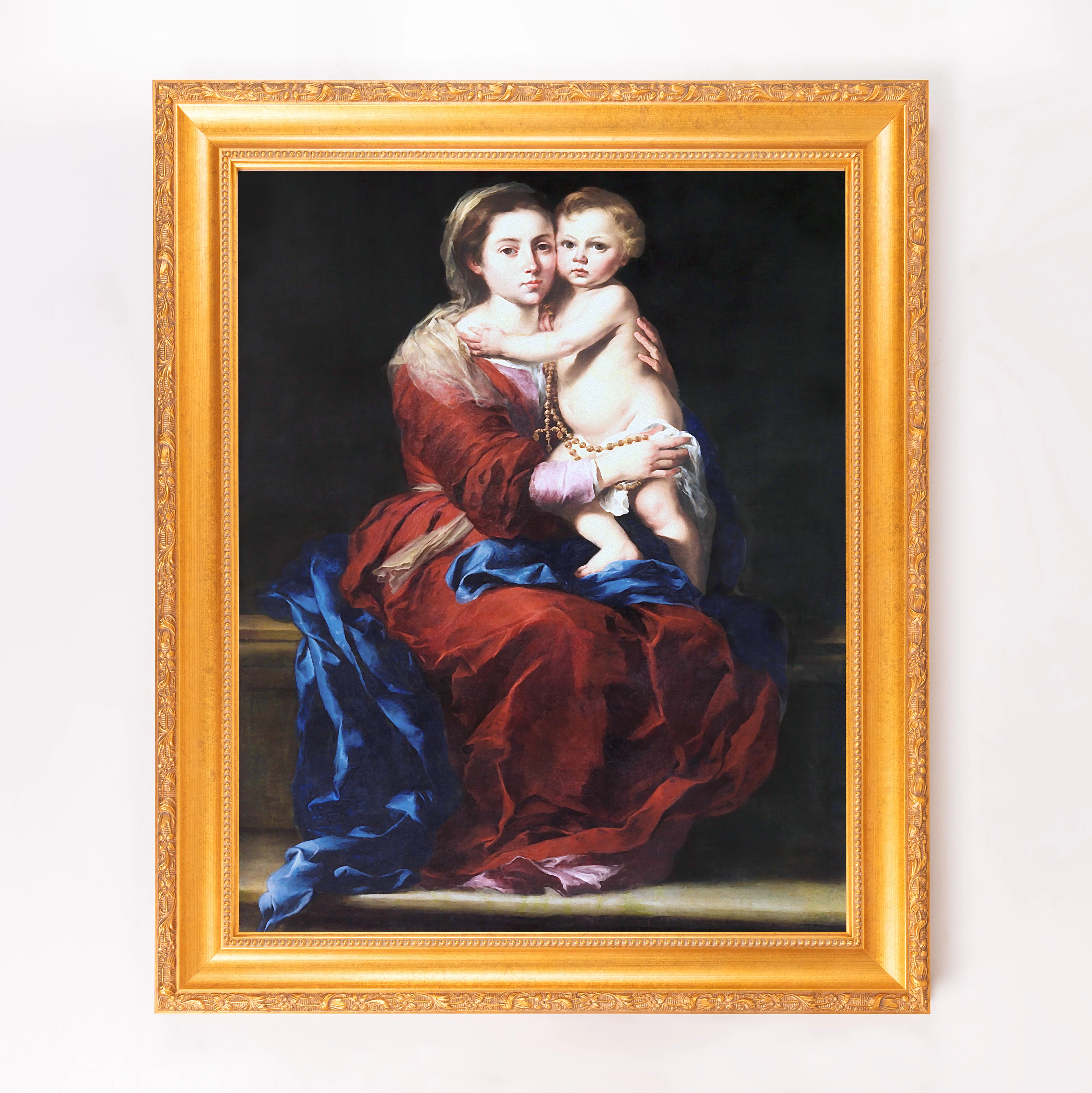 Murillo's Our Lady of the Rosary Framed Canvas - Sacred Signature Collection - Image 10