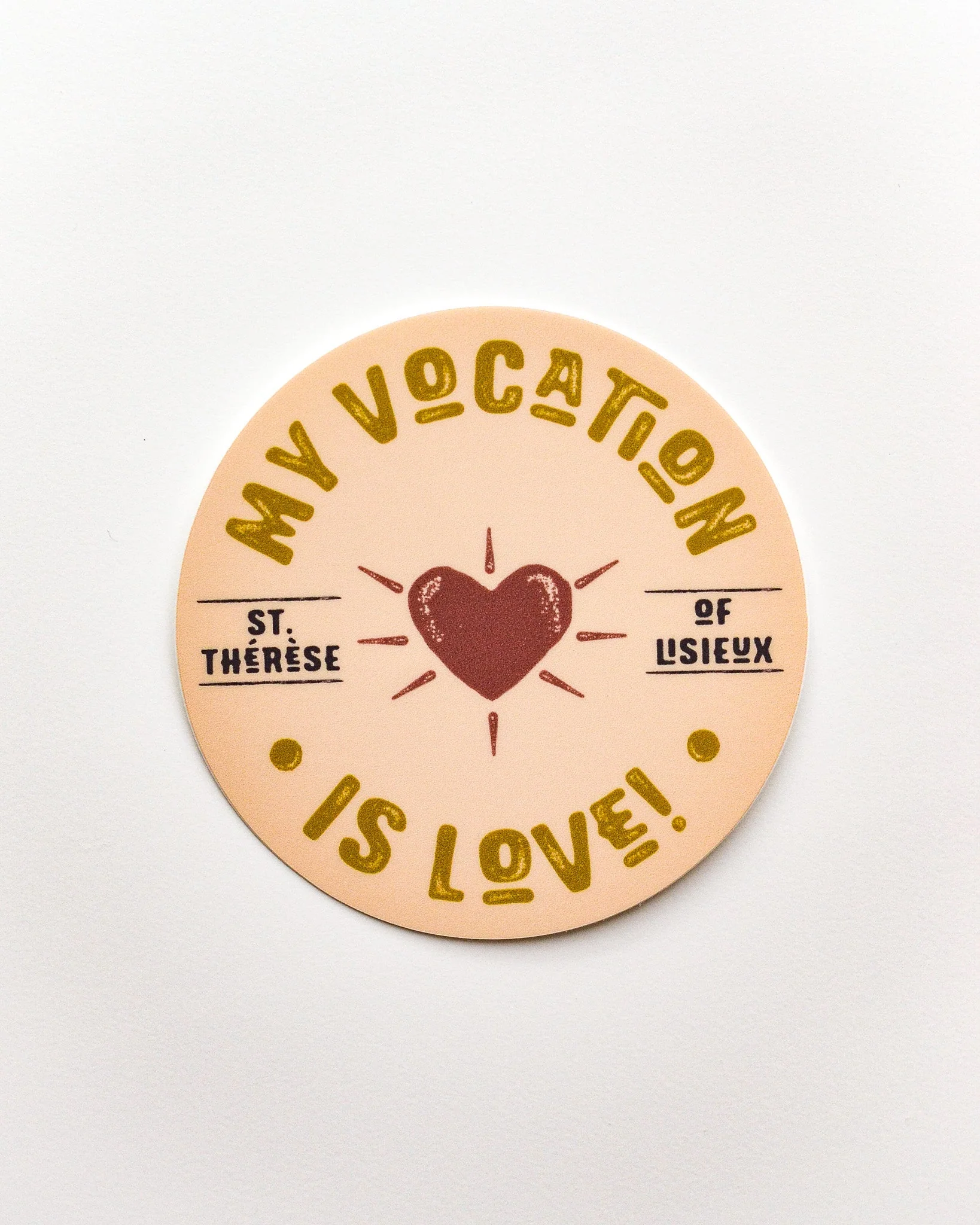 My Vocation is Love Vinyl Sticker