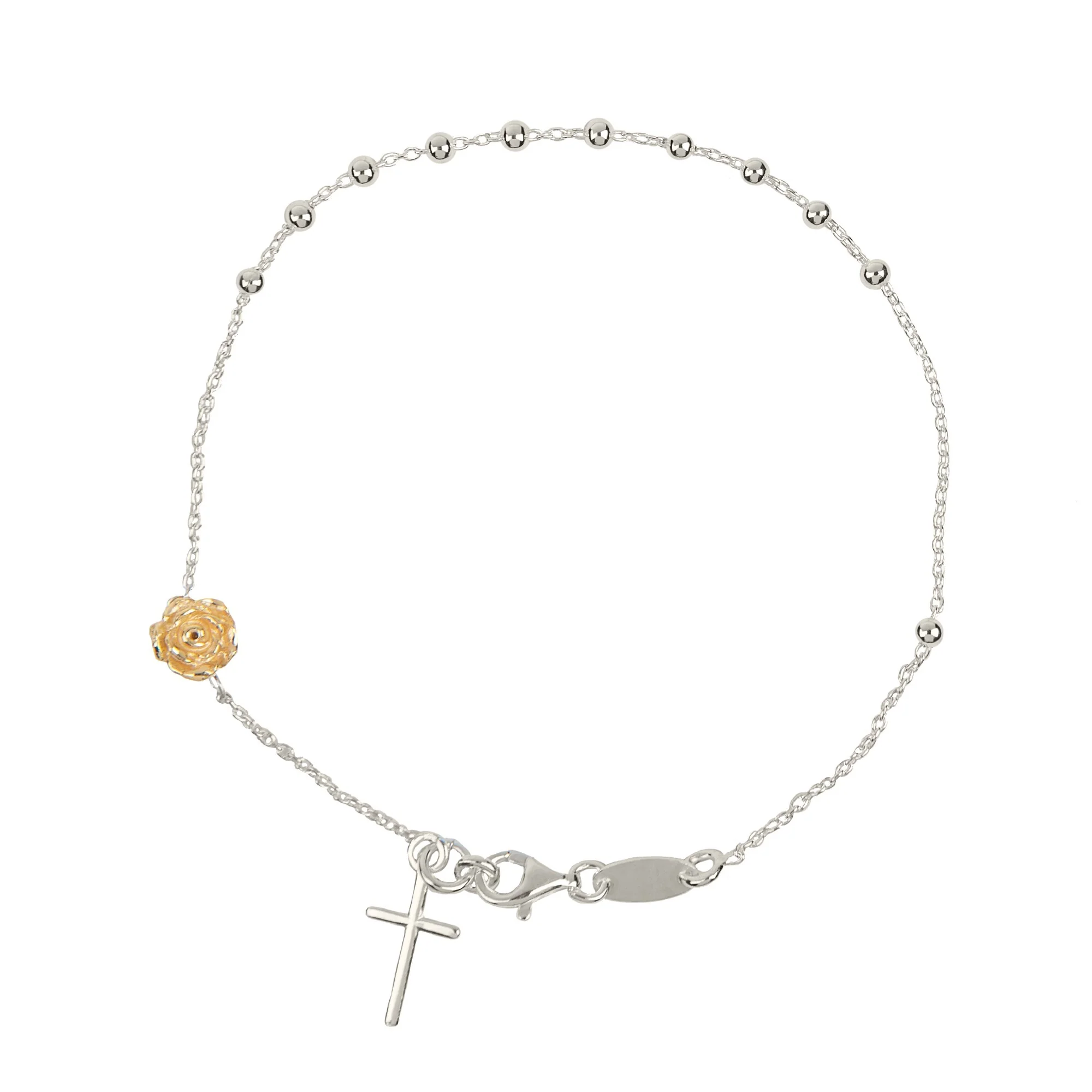 Mystical Rose Rosary Bracelet - Sterling, Gold, or Rose Gold