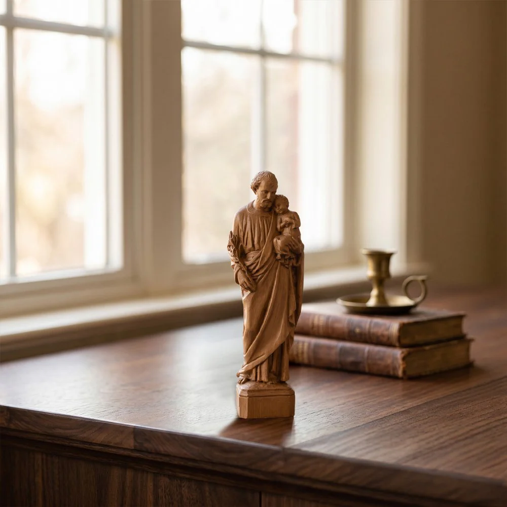 Natural Finish St. Joseph Statue - Image 5