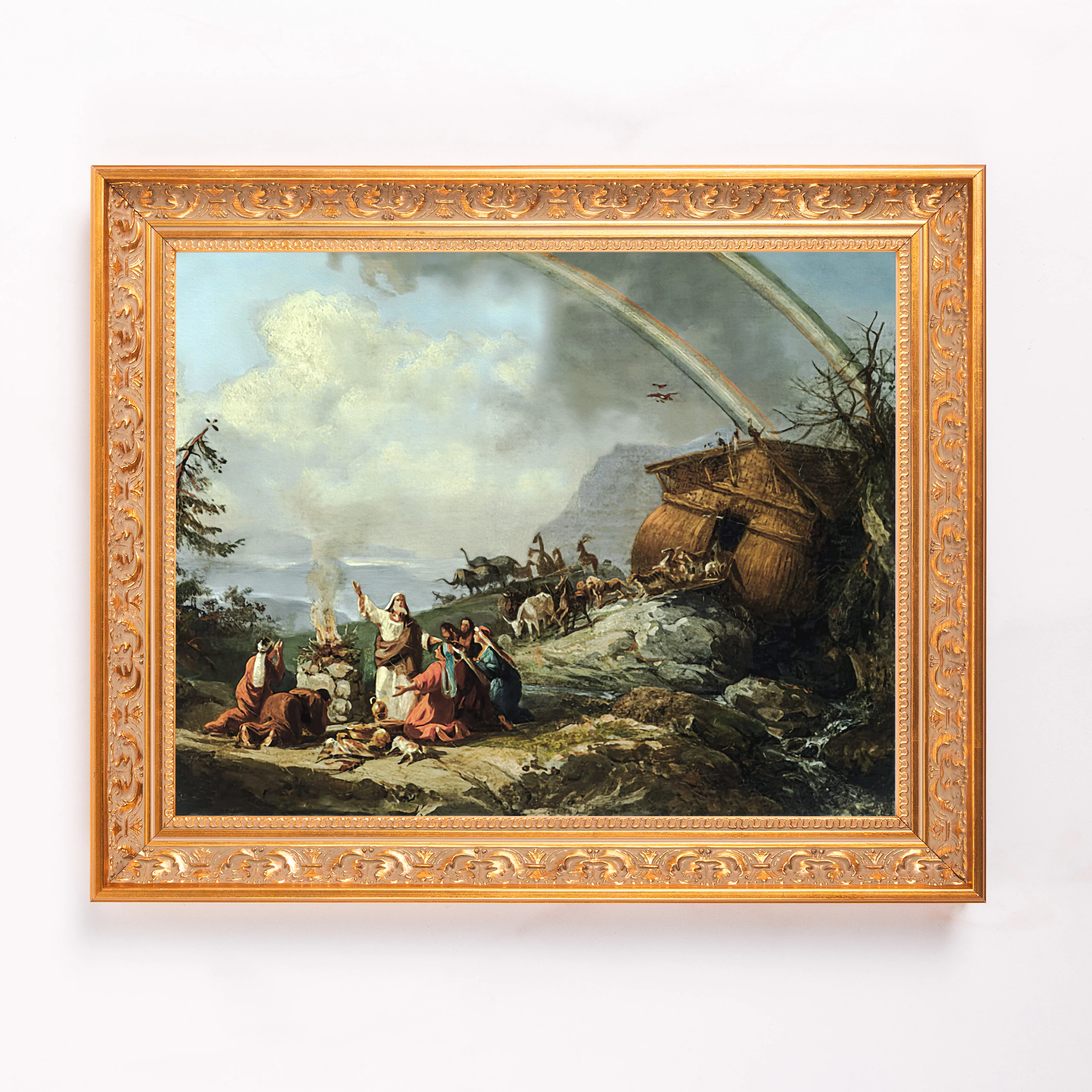 Noah's Prayer of Thanks Framed Canvas - Sacred Classics Collection - Image 2