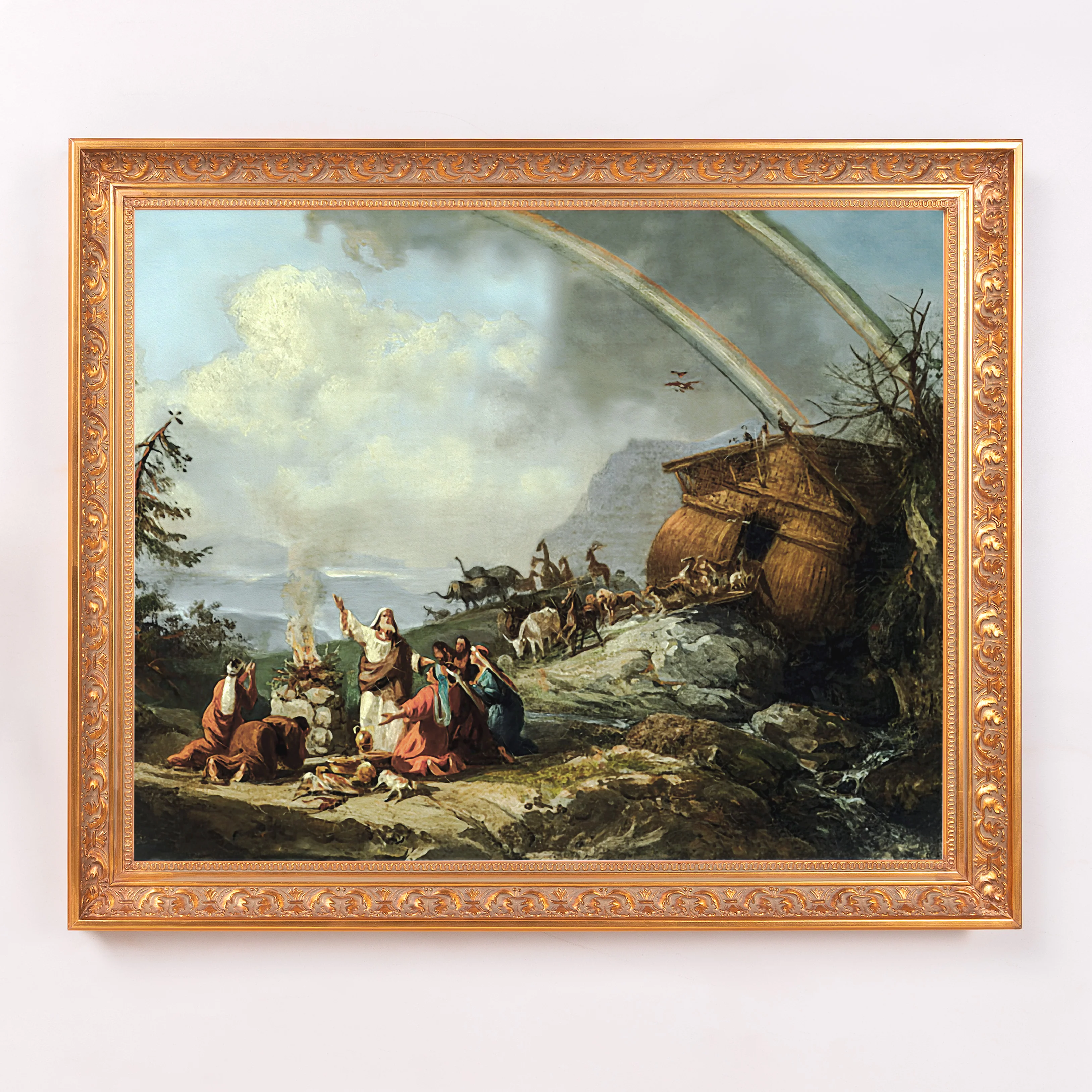 Noah's Prayer of Thanks Framed Canvas - Sacred Signature Collection