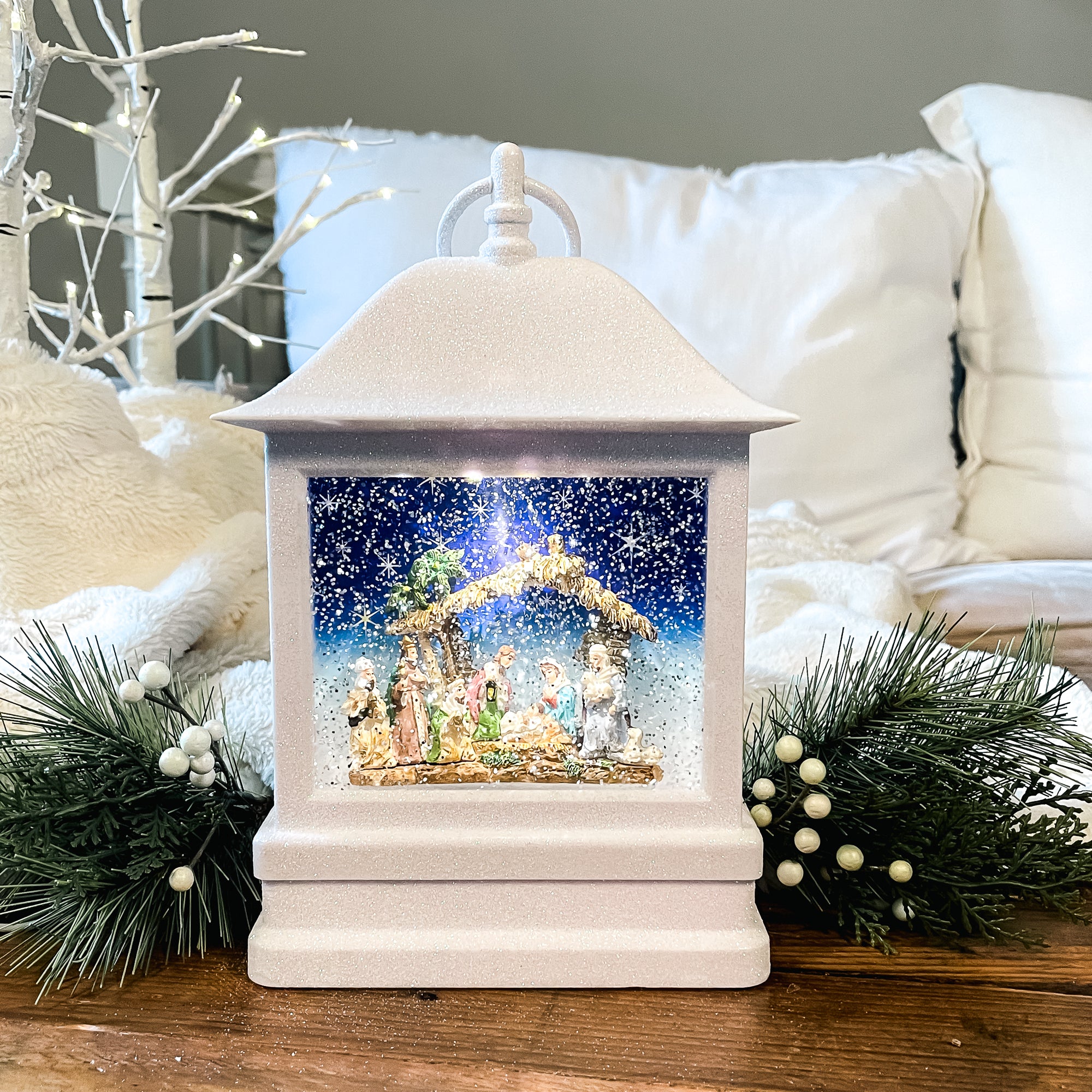 O Holy Night Confetti LED Lantern