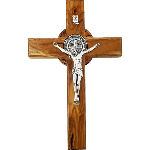 Olive Wood St. Benedict Cross - Multiple Sizes - Image 3