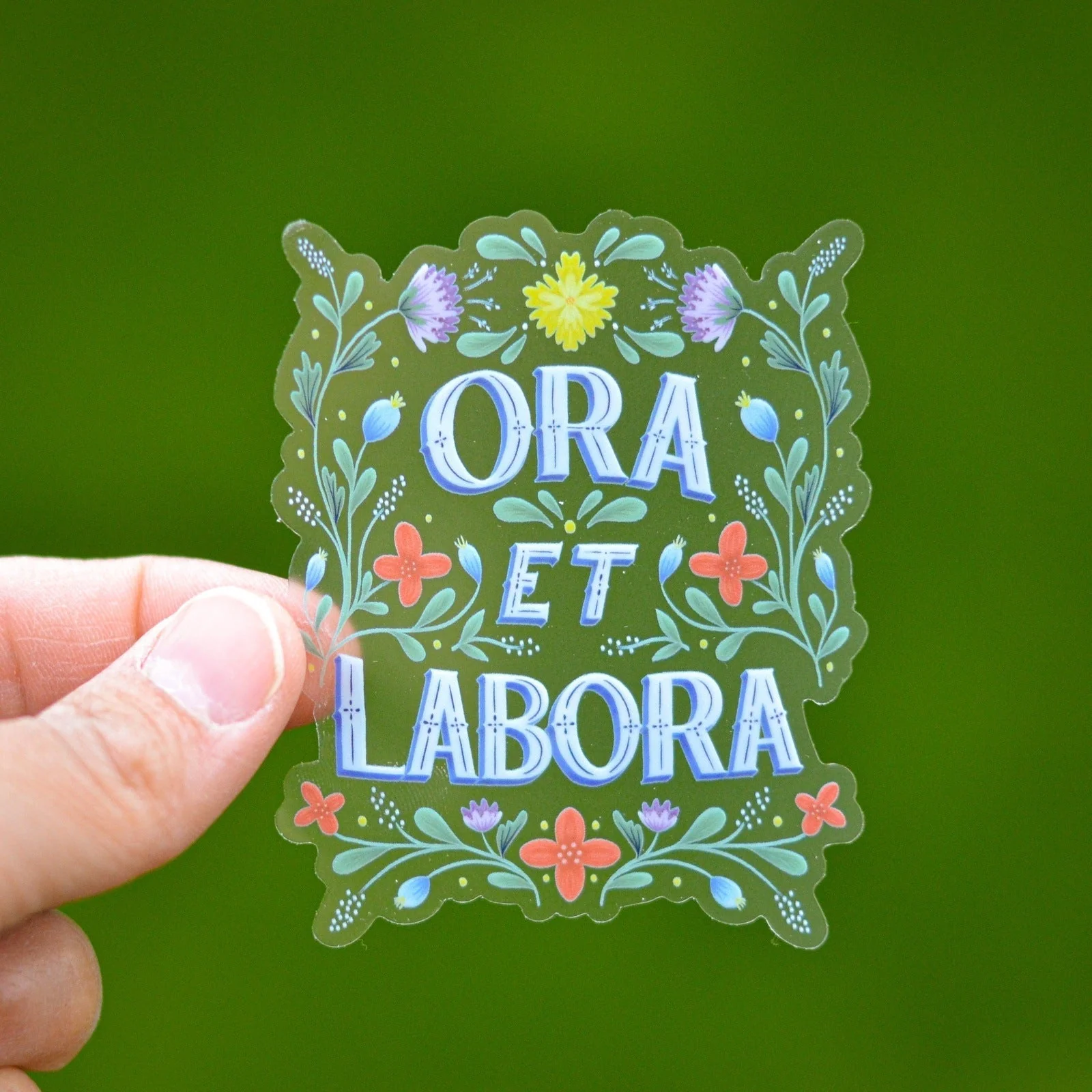 Ora Et Labora Vinyl Sticker - Image 3