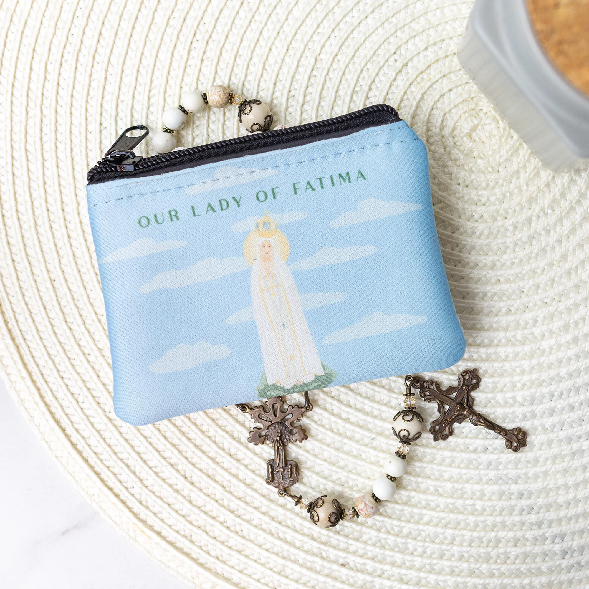 Our Lady of Fatima Rosary and Pouch Set