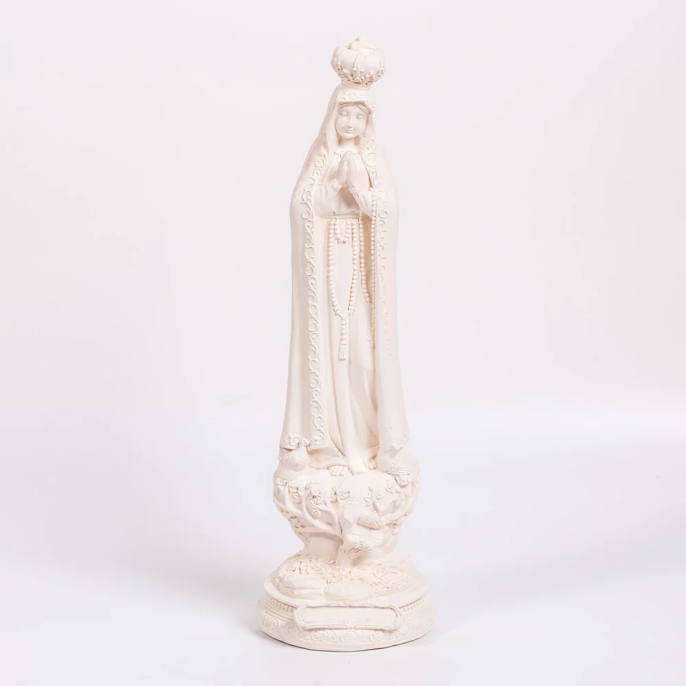 Our Lady of Fatima Statue - White or Hand Painted - 12"