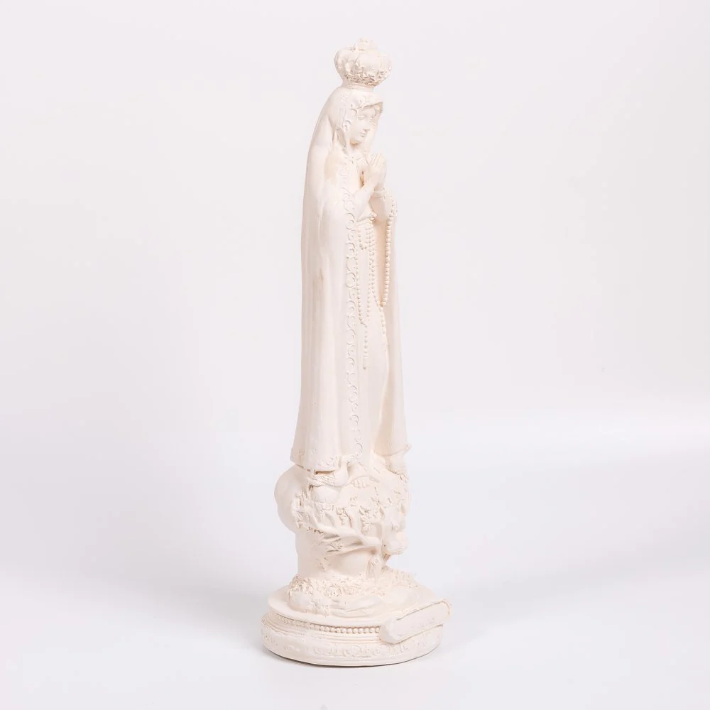 Our Lady of Fatima Statue - White or Hand Painted - 12" - Image 2