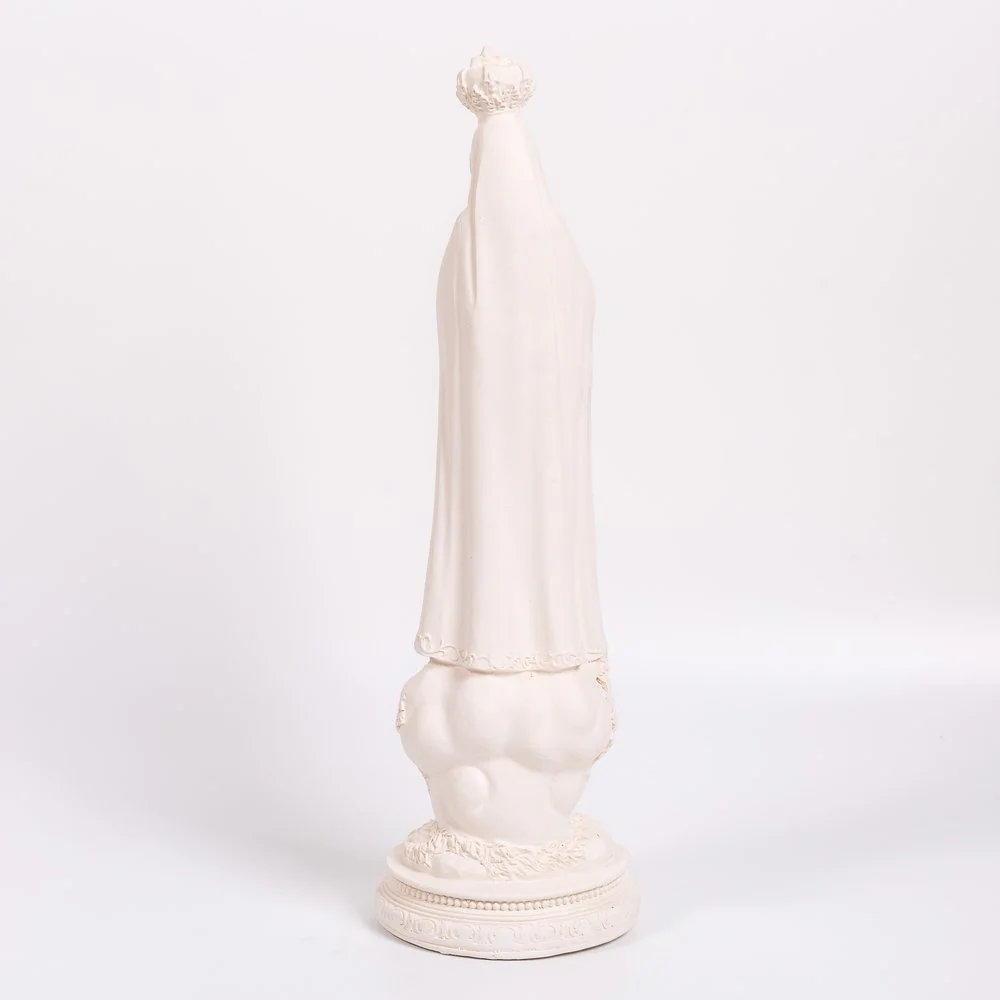 Our Lady of Fatima Statue - White or Hand Painted - 12" - Image 4