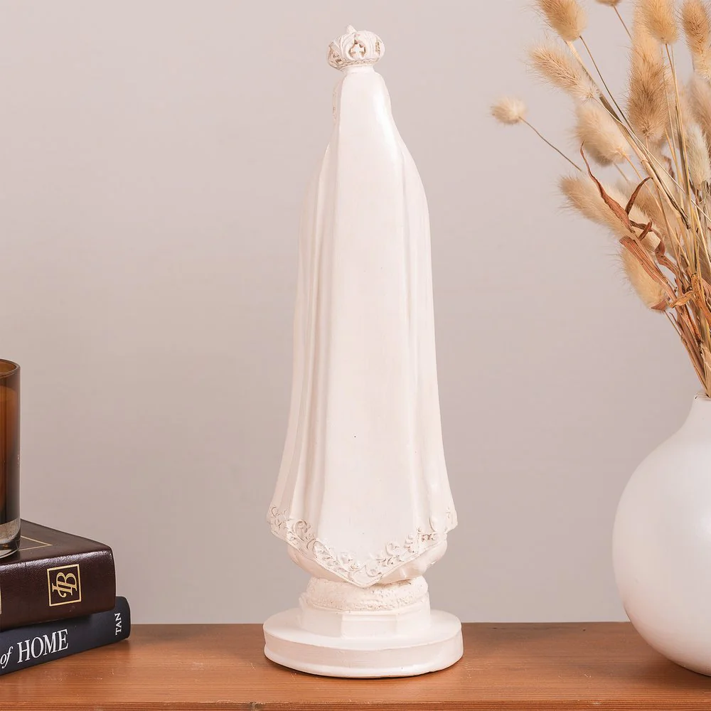 Our Lady of Fatima Statue - White or Hand Painted - 12" - Image 8