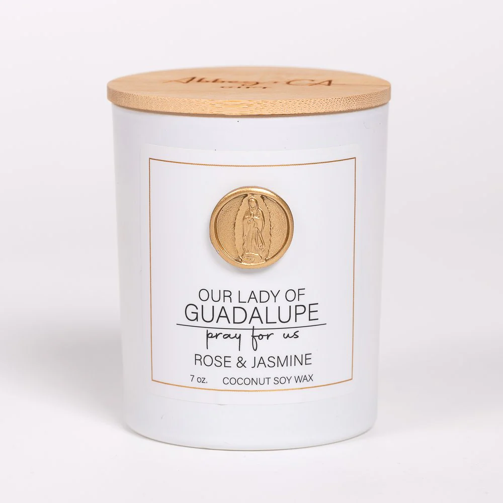 Our Lady of Guadalupe Candle - Rose & Jasmine - Image 2
