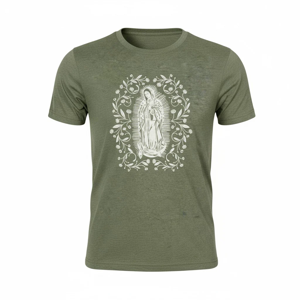 Our Lady of Guadalupe in Roses T-Shirt - Image 3