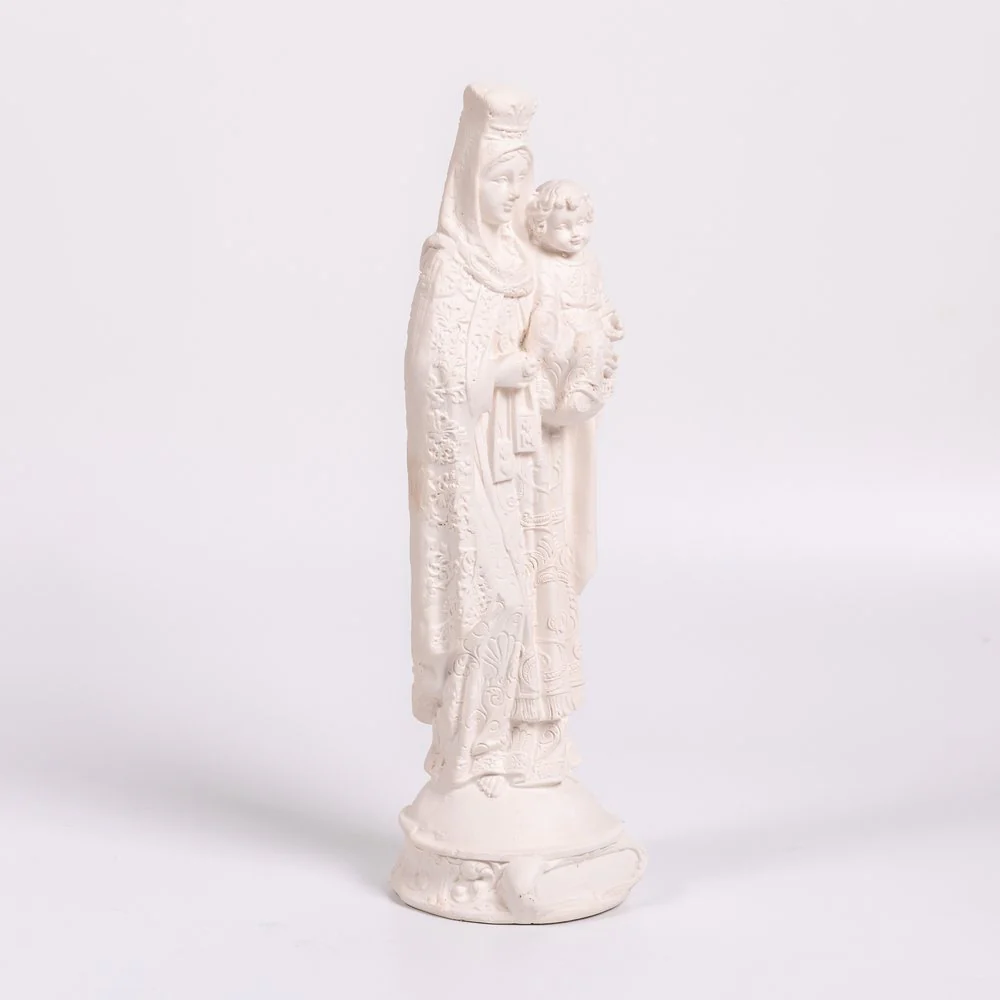 Our Lady of Mt. Carmel Statue - White or Hand Painted - 9" - Image 2