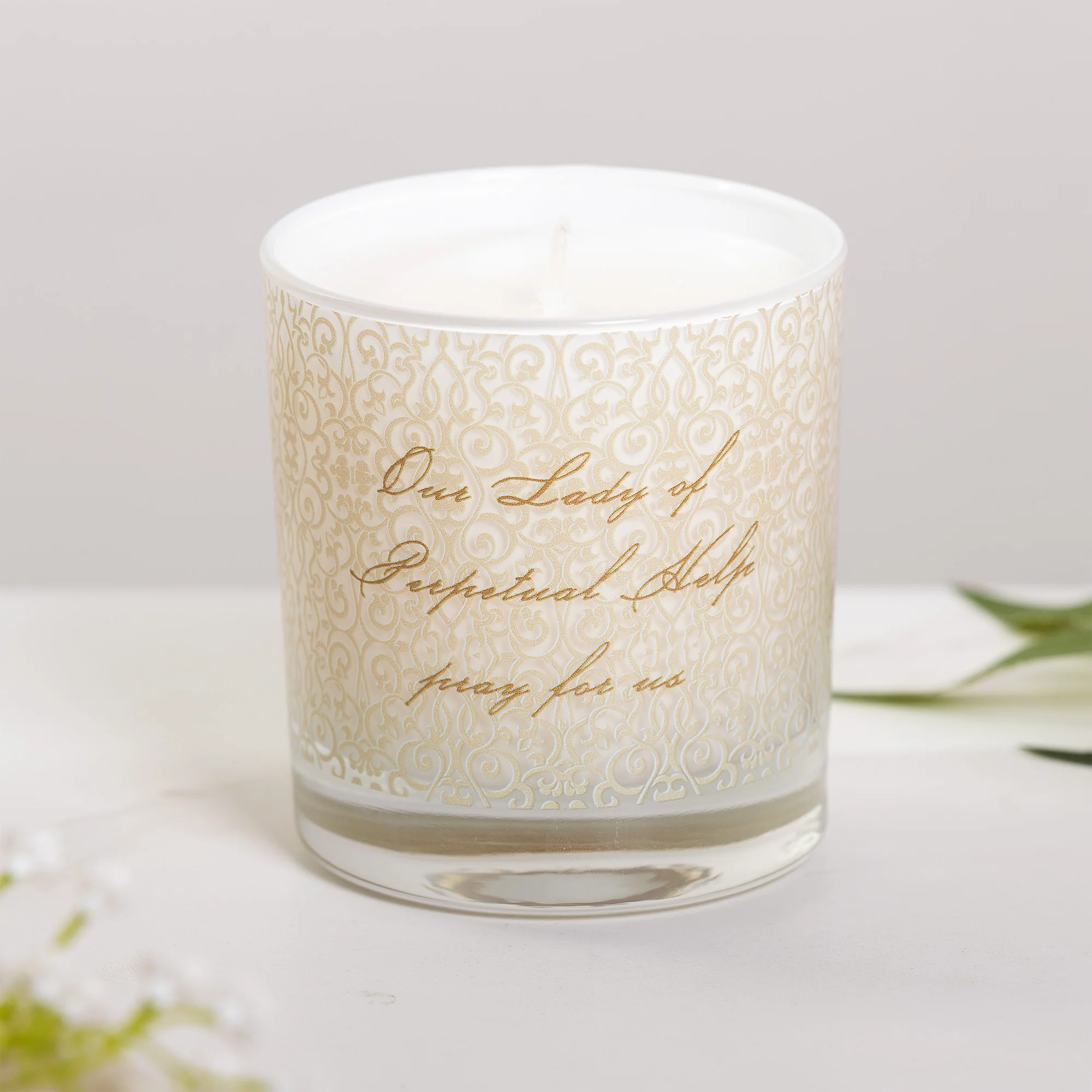 Our Lady of Perpetual Help Toile Candle - Image 2