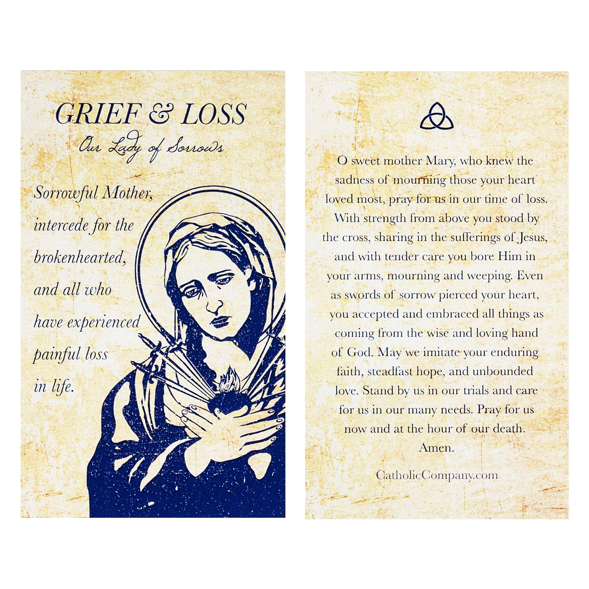 Our Lady of Sorrows Grief & Loss Prayer Card - Image 2