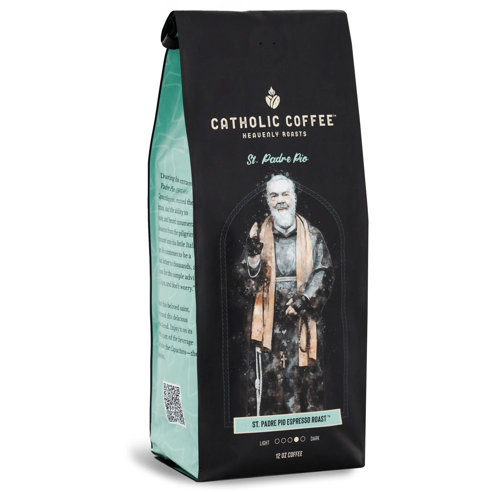 Padre Pio Espresso Roast Coffee - 12 oz. Bag