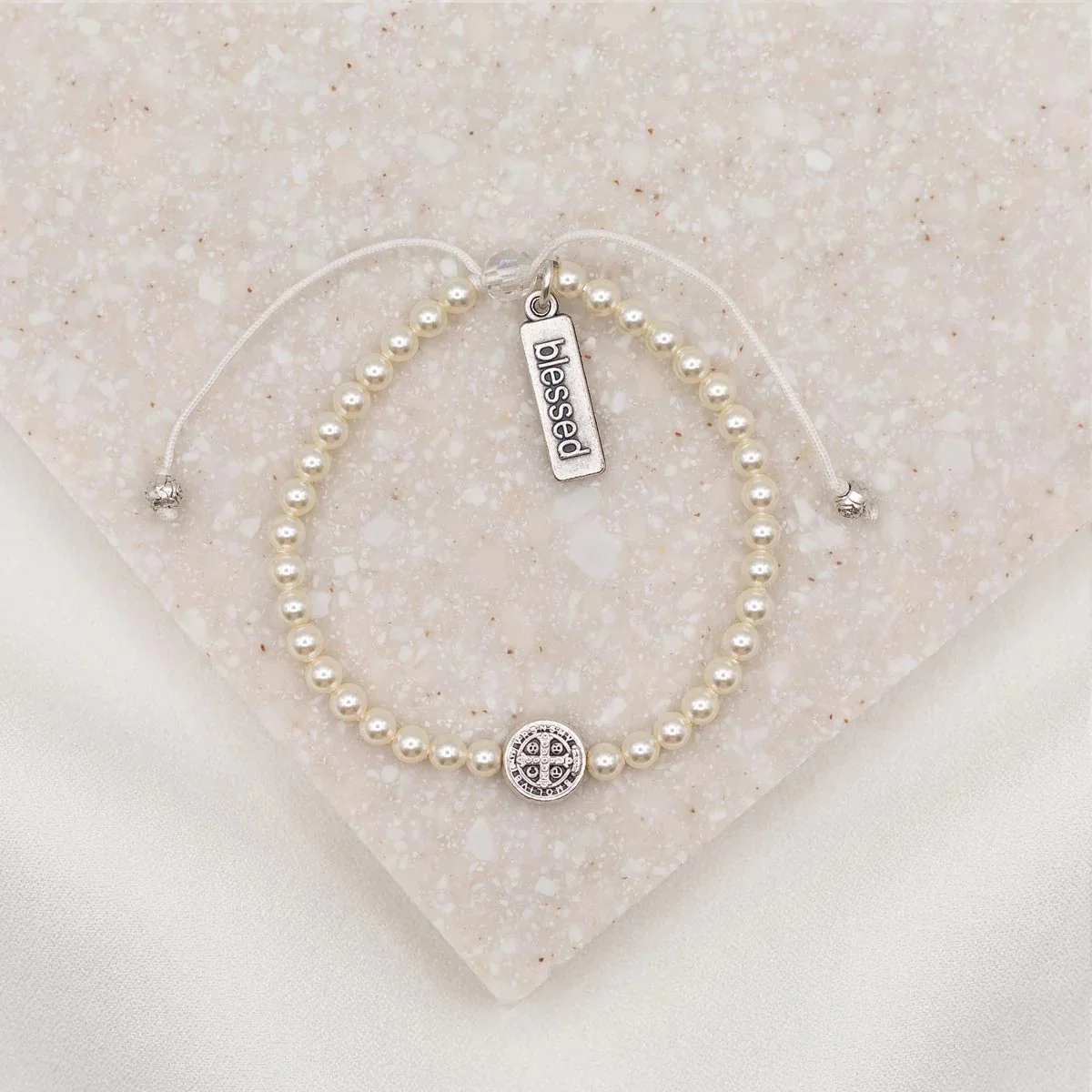 Pearl Birthday Blessing Bracelet - Gold or Silver - Image 2