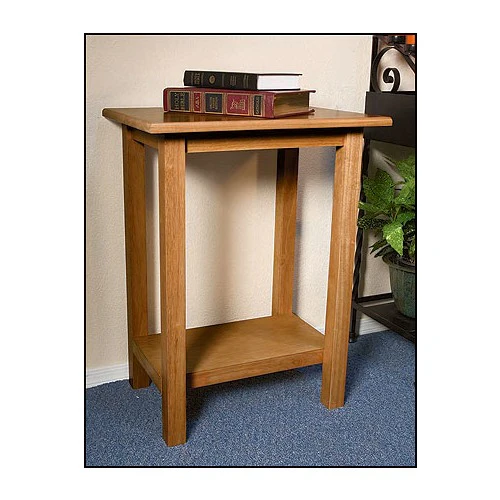 Pecan Finish Credence Table