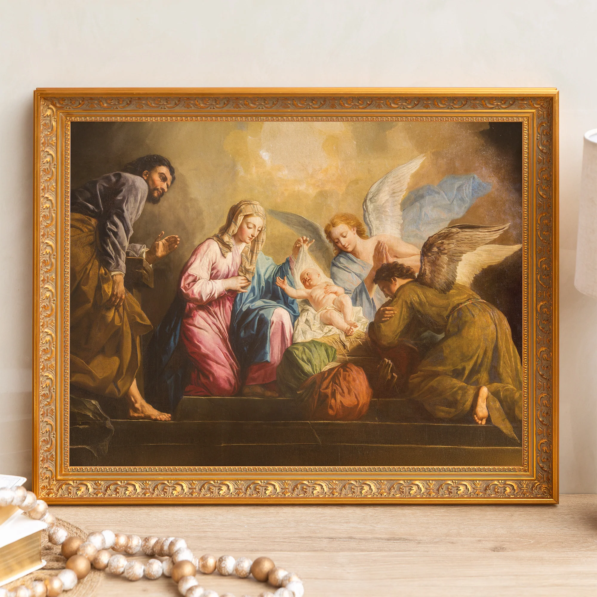 Pellegrini's The Nativity Framed Canvas - Sacred Signature Collection