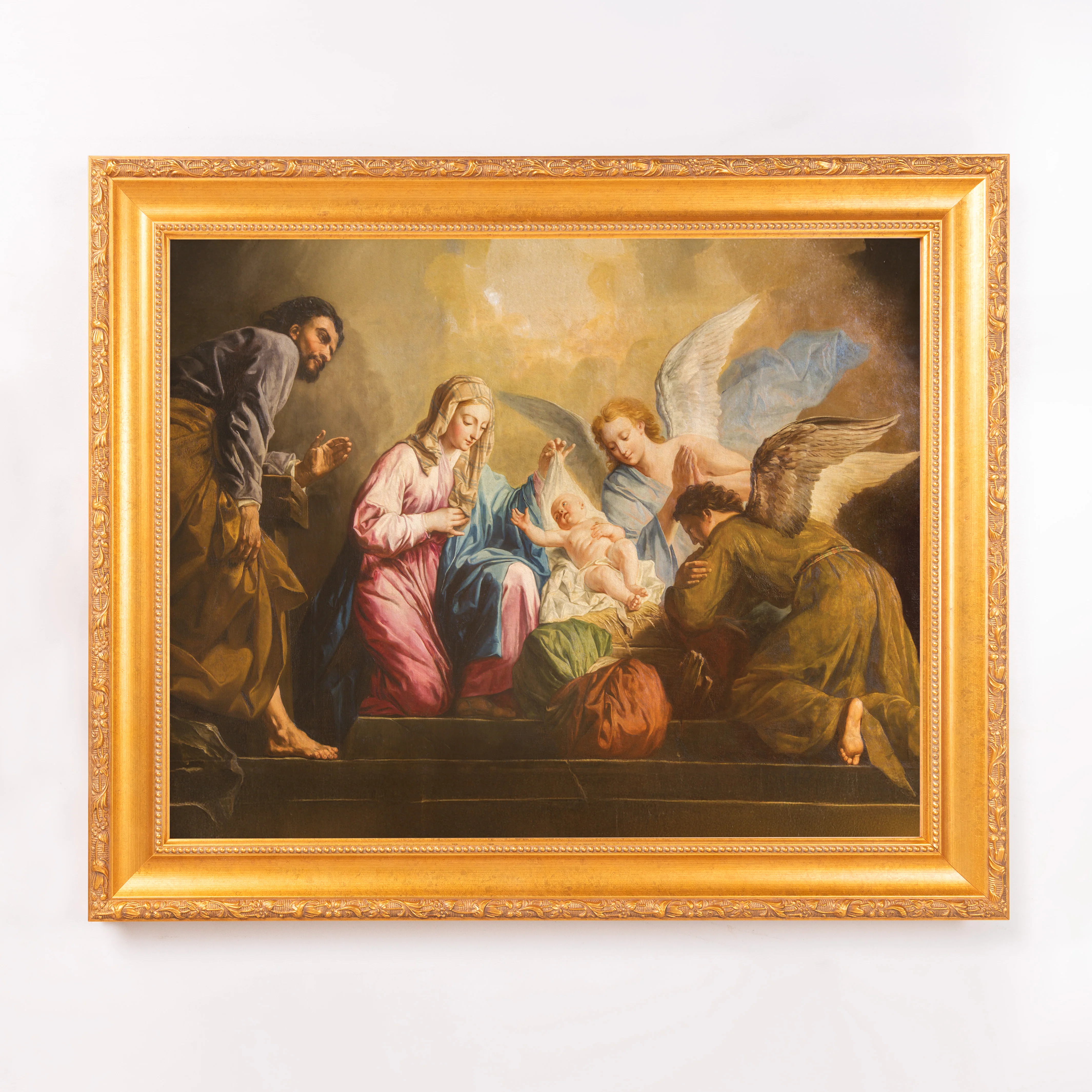 Pellegrini's The Nativity Framed Canvas - Sacred Signature Collection - Image 5