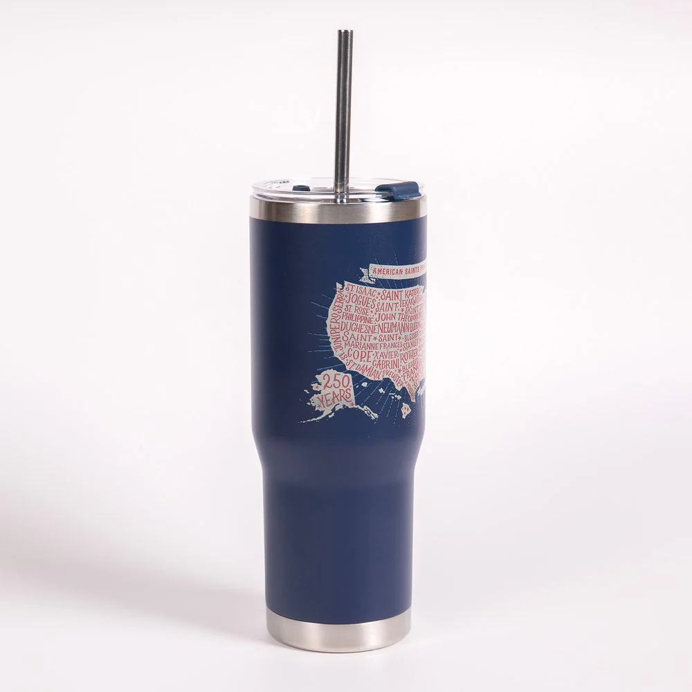 Personalized American Saints 250th Commemorative Tumbler with Straw