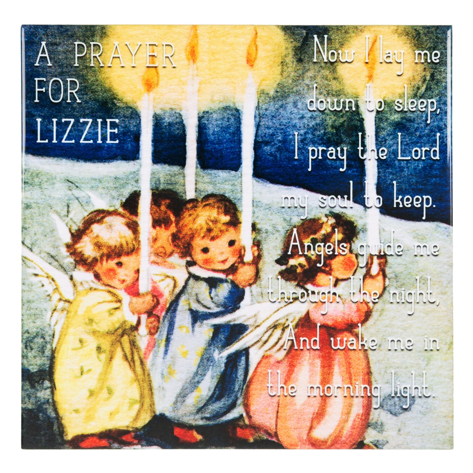 Personalized Angels' Goodnight Prayer Tile - Image 2