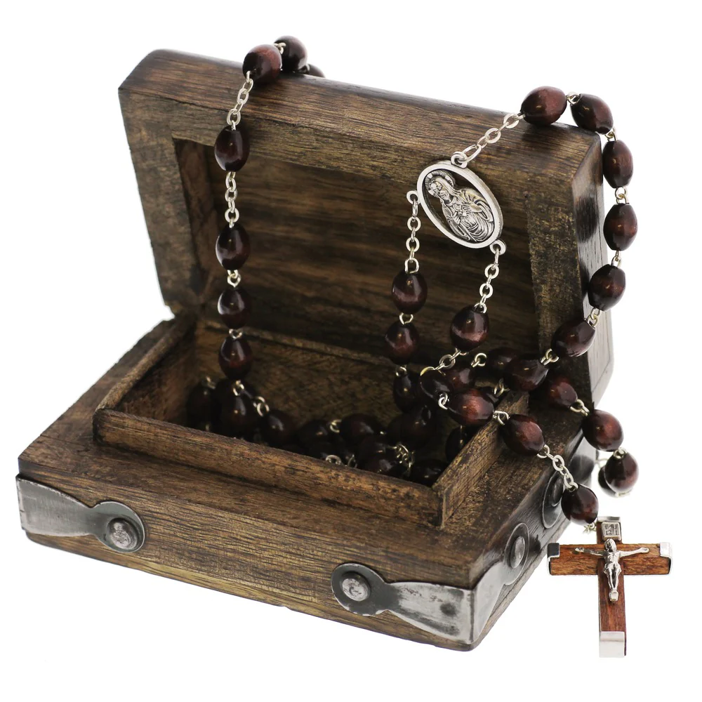 Personalized Budded Cross Rosary Box - Image 3