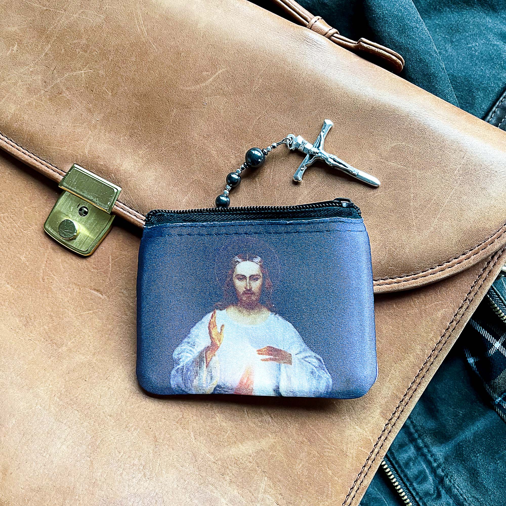 Personalized Divine Mercy Rosary Pouch
