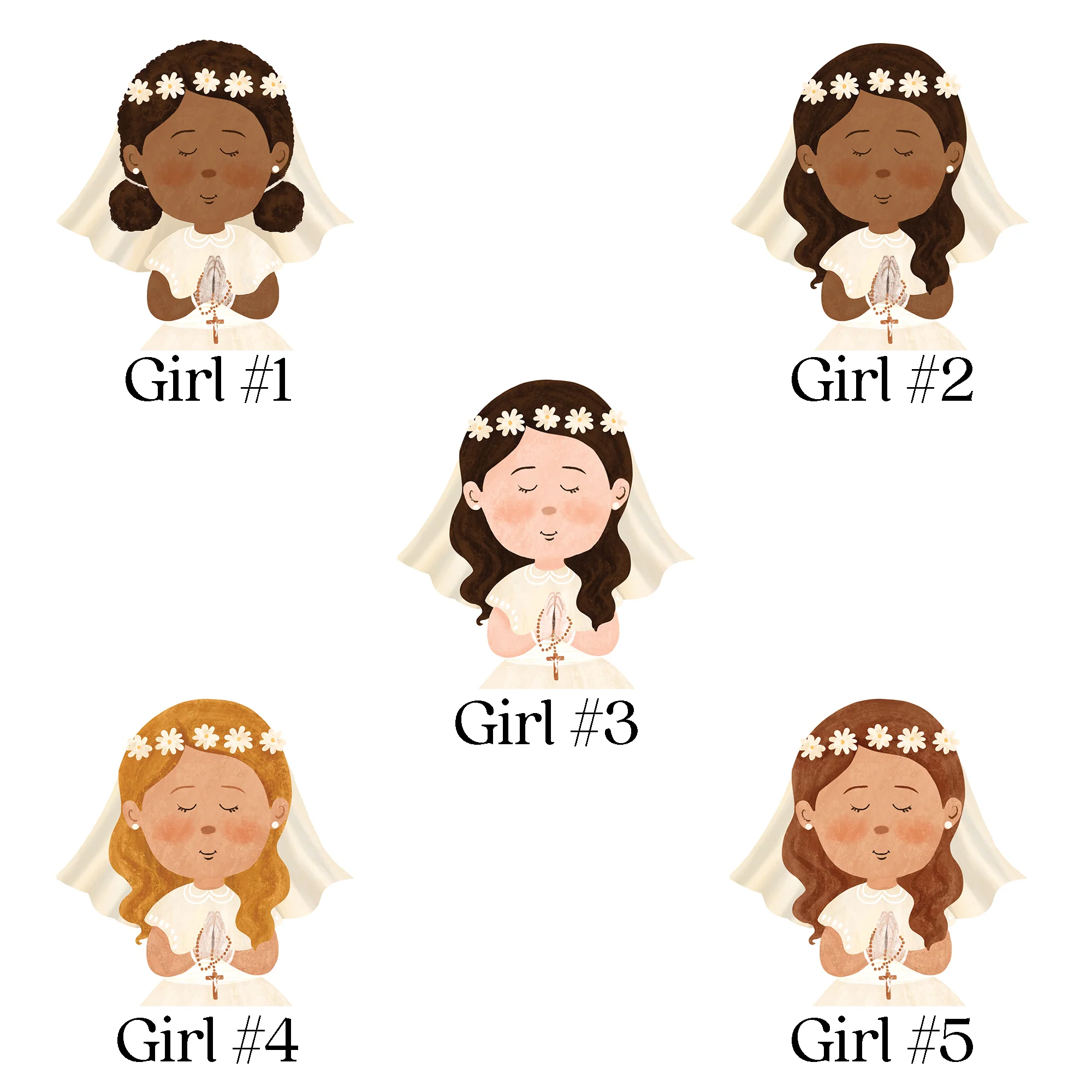 Personalized First Communion Hanging Cross For Girls - Image 6
